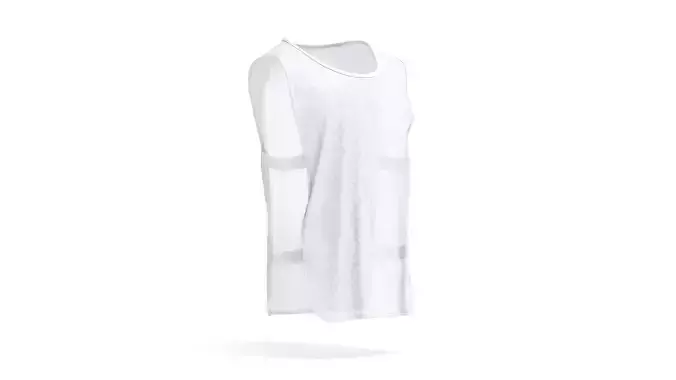 White Football Team Practice Vest - sports bib with elastic
