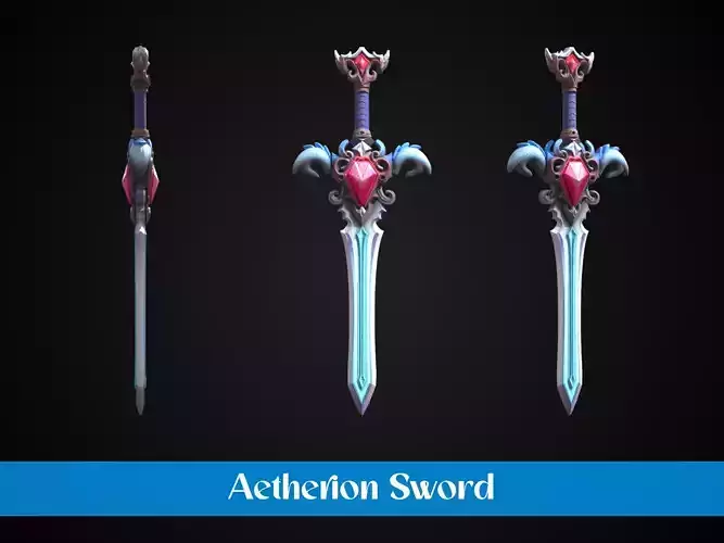 Stylized Dragonsoul Edge Sword -  Aetherion