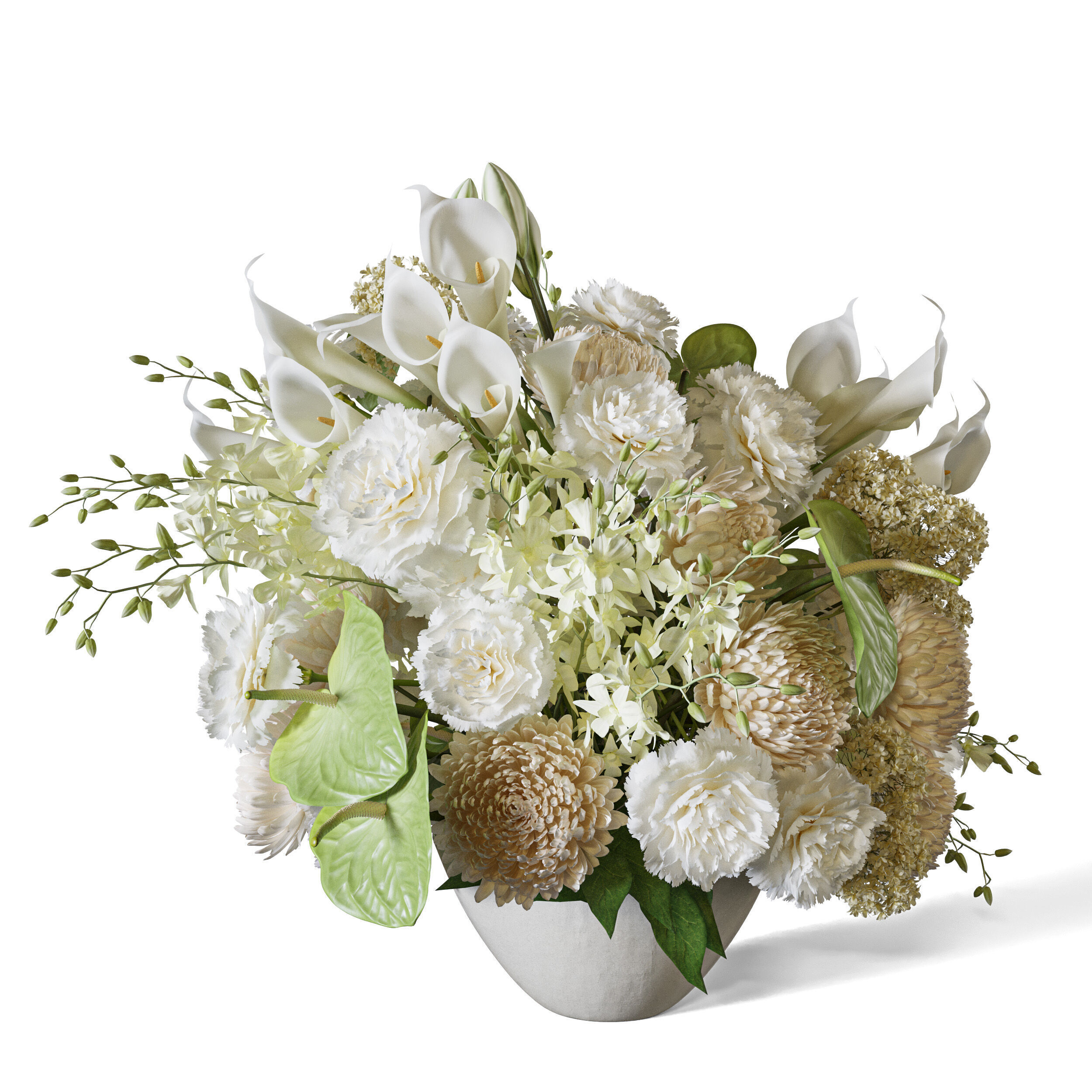 Flower Set 107 Pure Botanical Charm 3D model_2