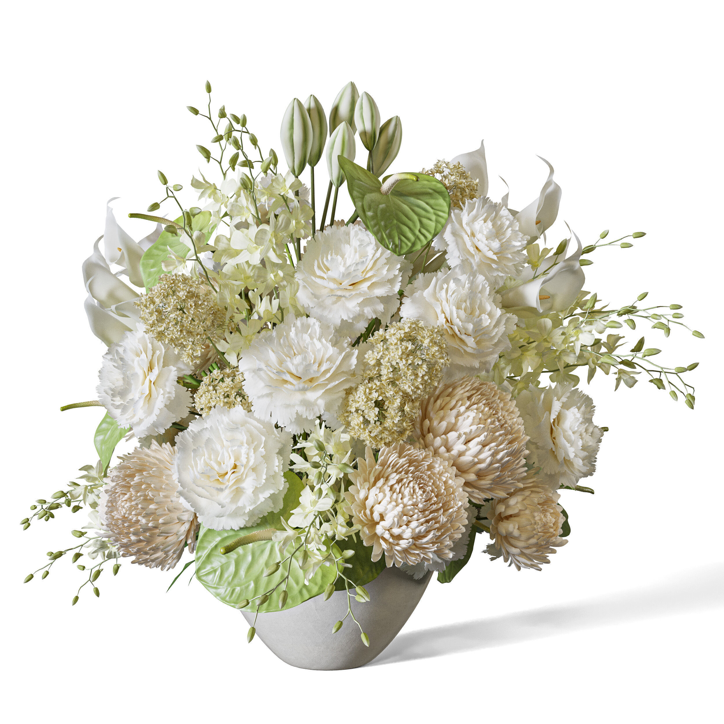 Flower Set 107 Pure Botanical Charm 3D model_4