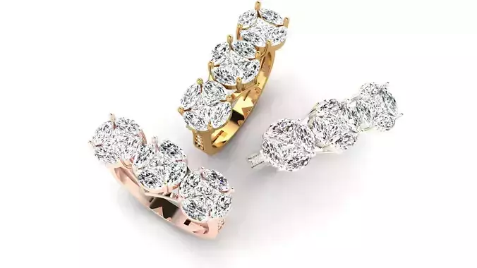 Solitaire Wedding Engagement Women Ring 3D print model