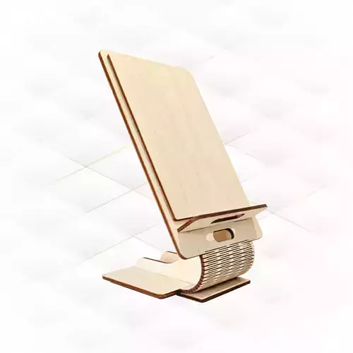 Gift stand holder for mobile laser cut pattern desk organizer 3D print model