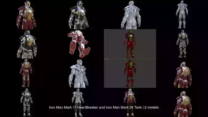 Iron Man Mark 17 HeartBreaker and Iron Man Mark 24 Tank