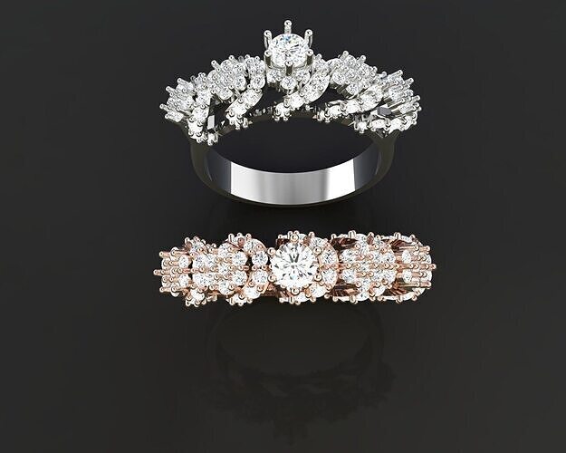 Solitaire Wedding Engagement Women Ring 3D print model 3D print model