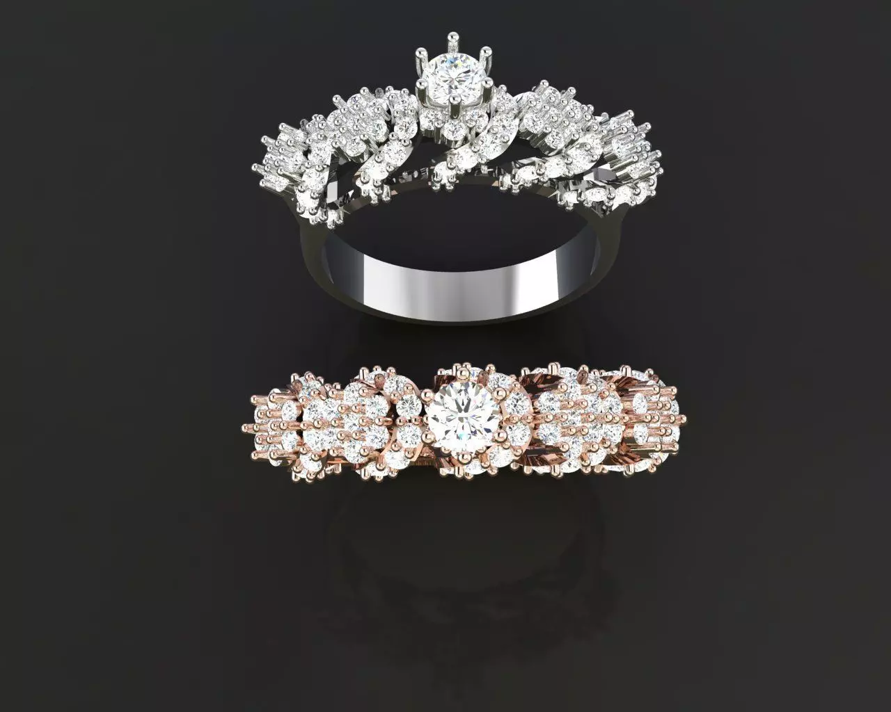Solitaire Wedding Engagement Women Ring 3D print model 3D print model