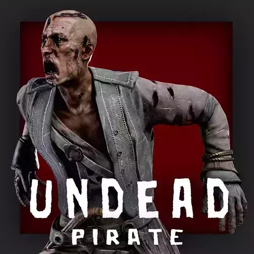 PIRATE UNDEAD 8  Low-poly 3D model
