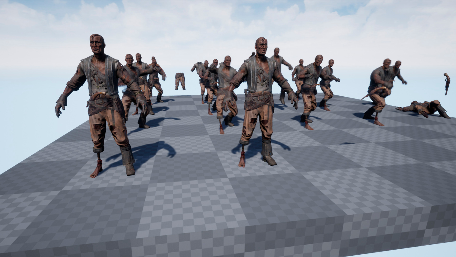 PIRATE UNDEAD 8  Low-poly 3D model_17