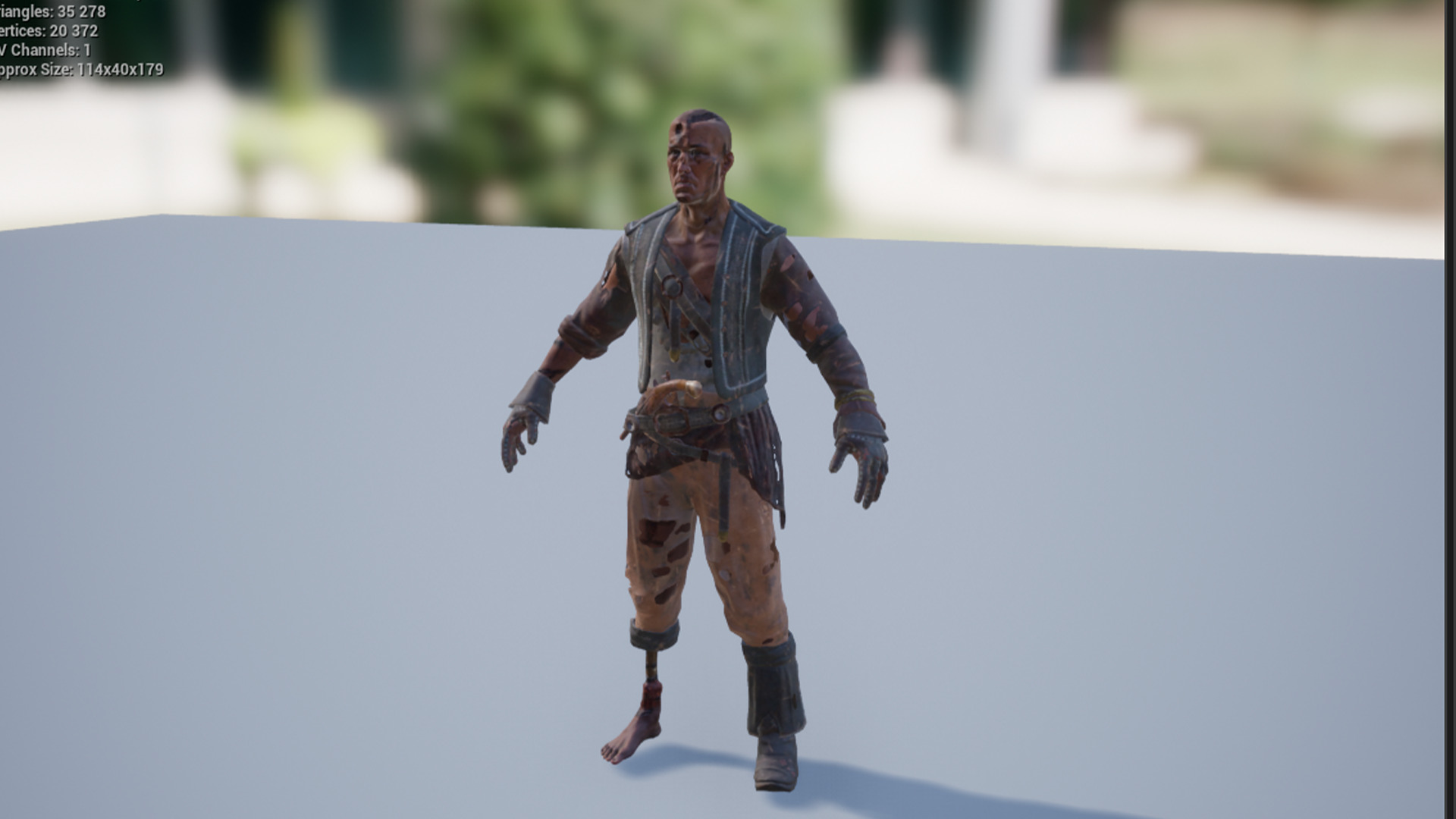 PIRATE UNDEAD 8  Low-poly 3D model_18