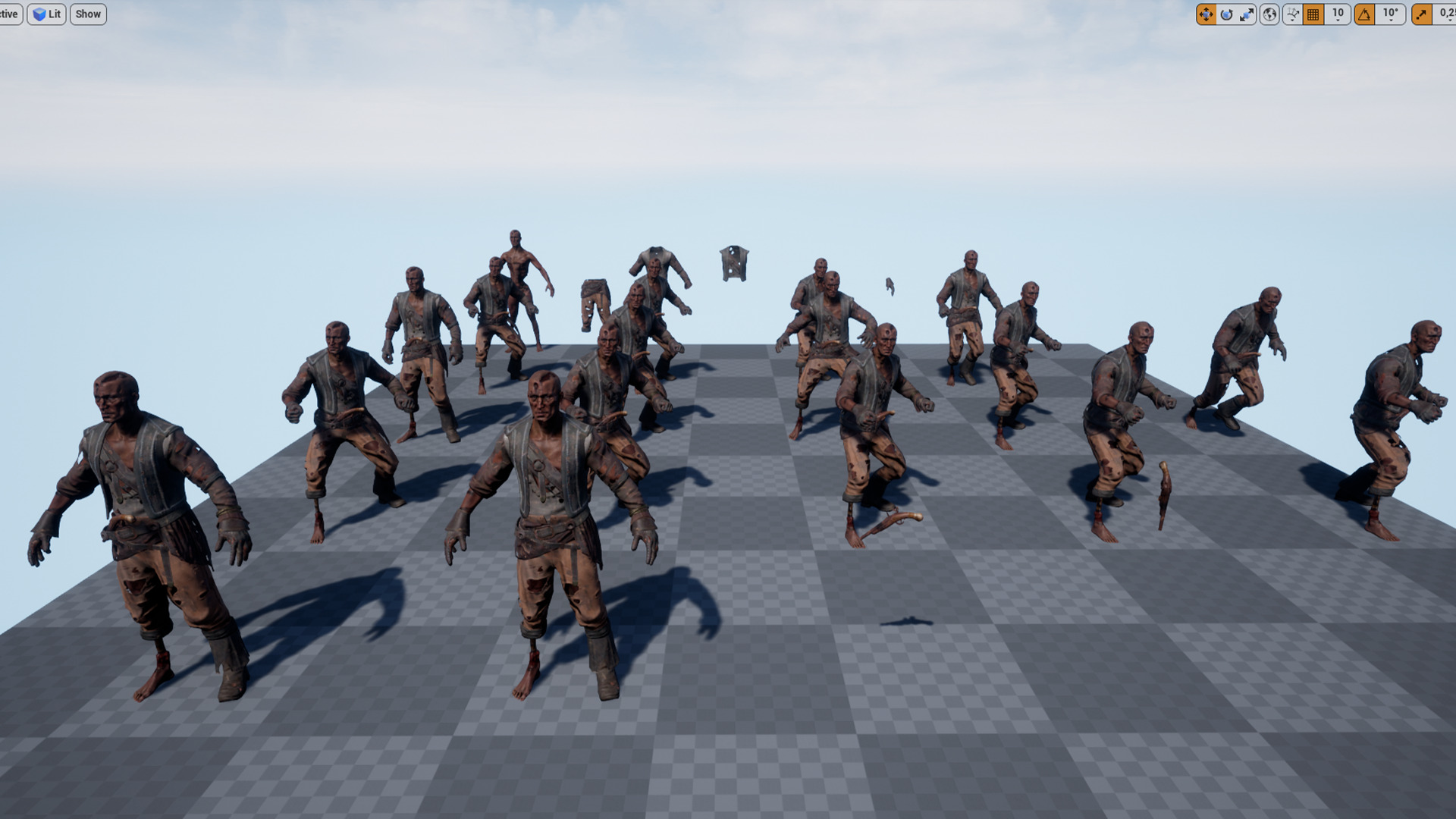 PIRATE UNDEAD 8  Low-poly 3D model_15