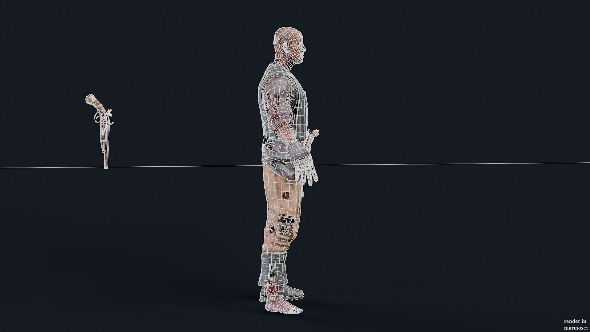 PIRATE UNDEAD 8  Low-poly 3D model_12