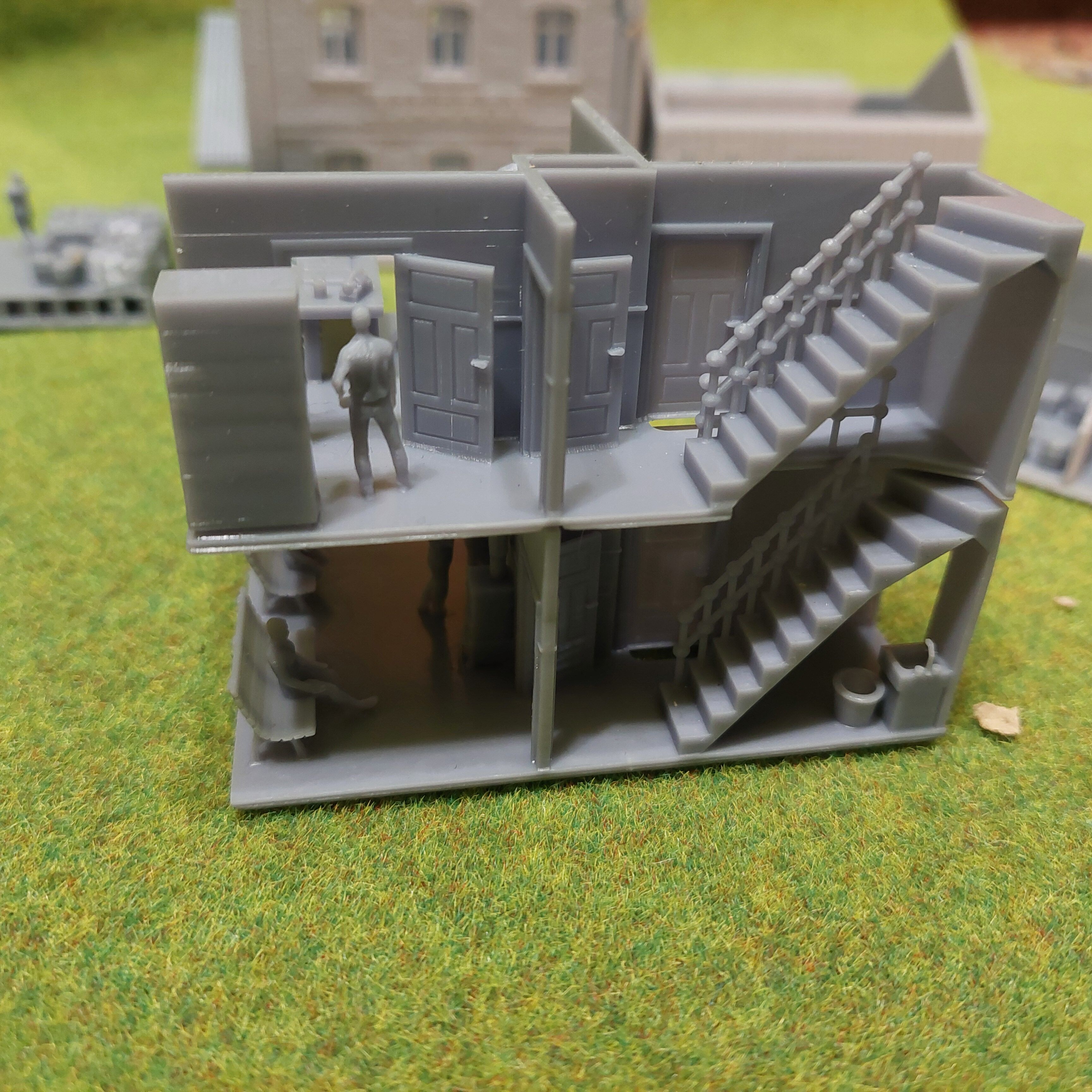 N Geraman narrow gauge station Widdern with internal - resin 3D print model_32