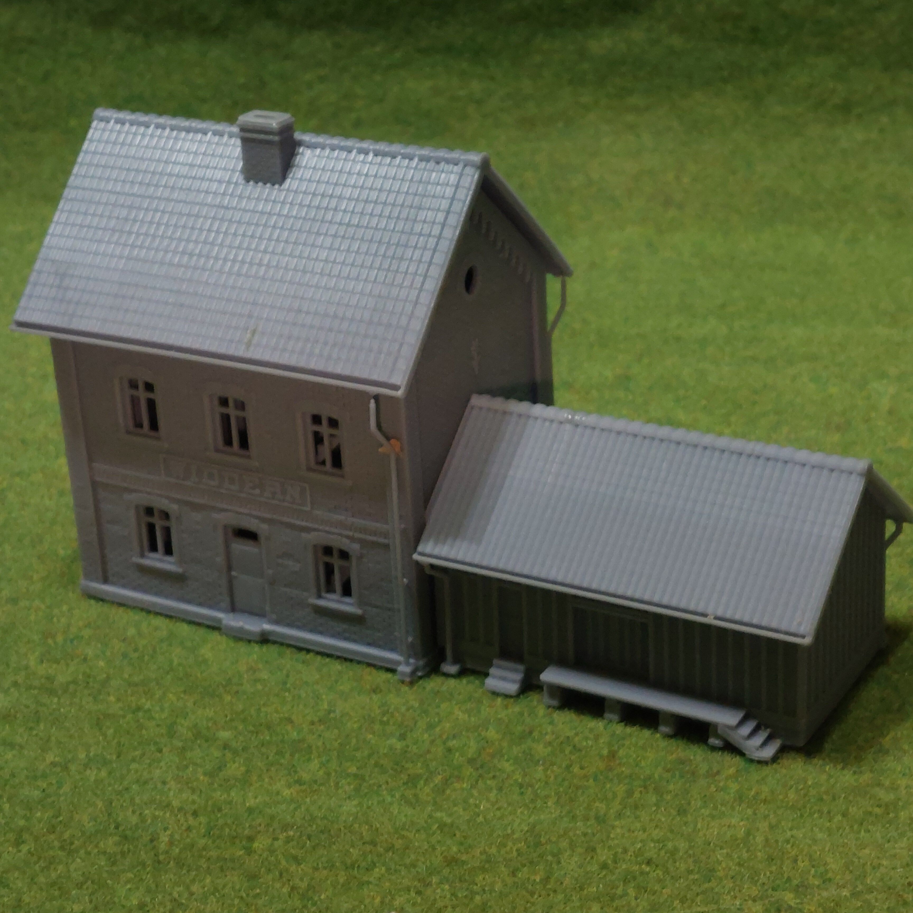 N Geraman narrow gauge station Widdern with internal - resin 3D print model_17