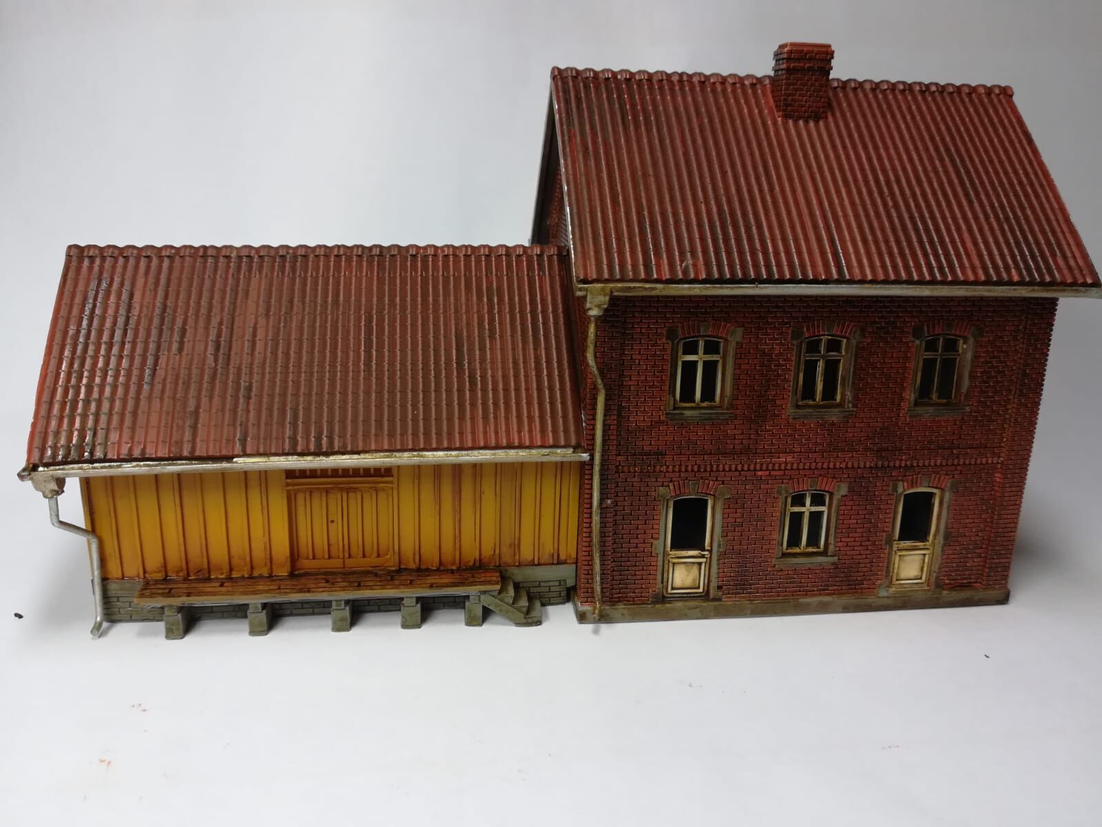 N Geraman narrow gauge station Widdern with internal - resin 3D print model_3