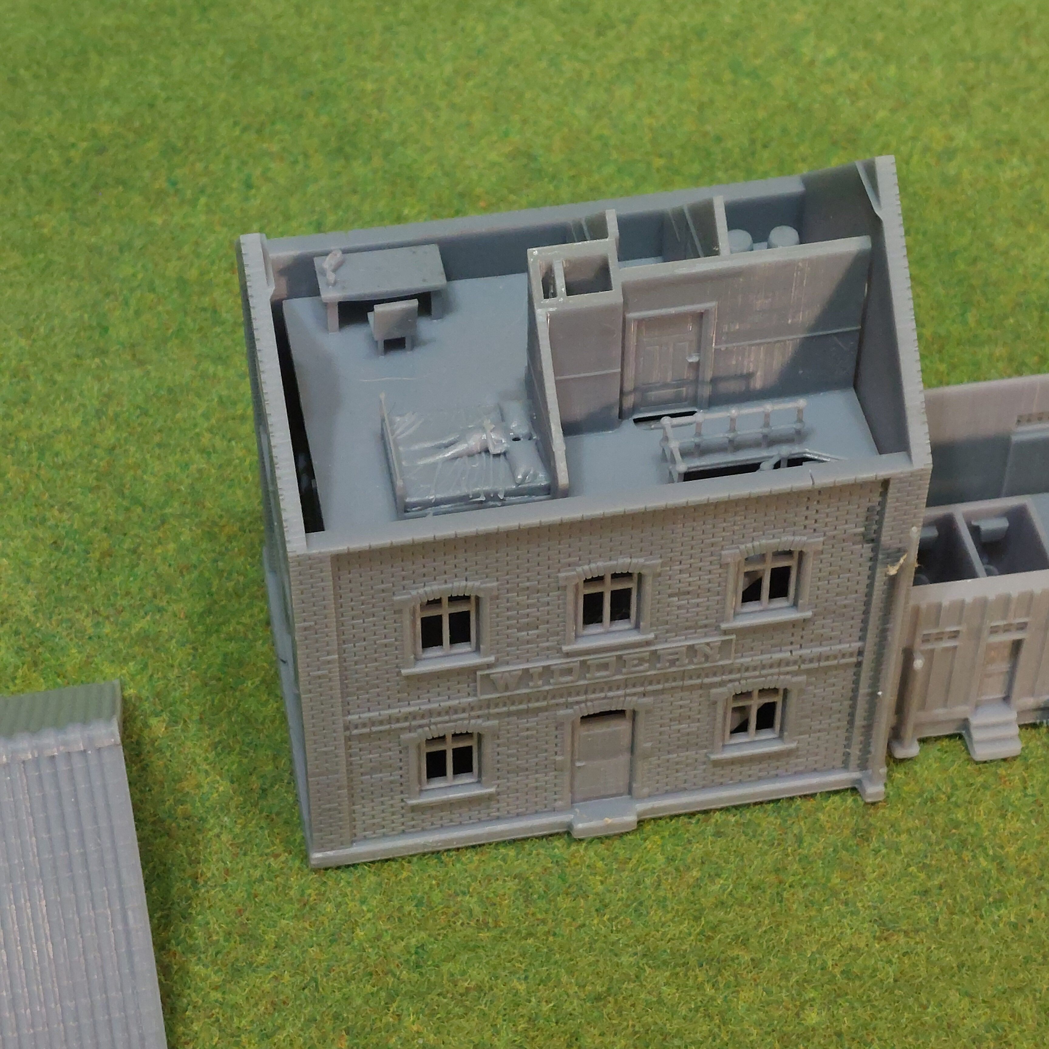 N Geraman narrow gauge station Widdern with internal - resin 3D print model_18