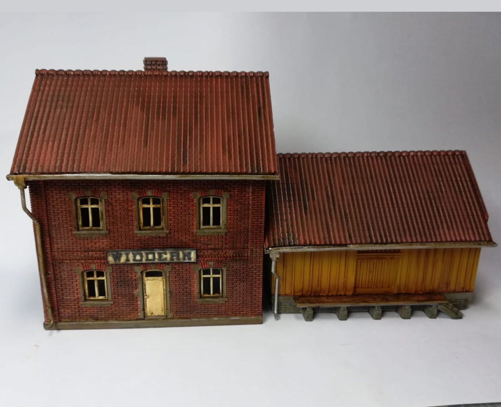 N Geraman narrow gauge station Widdern with internal - resin 3D print model_5