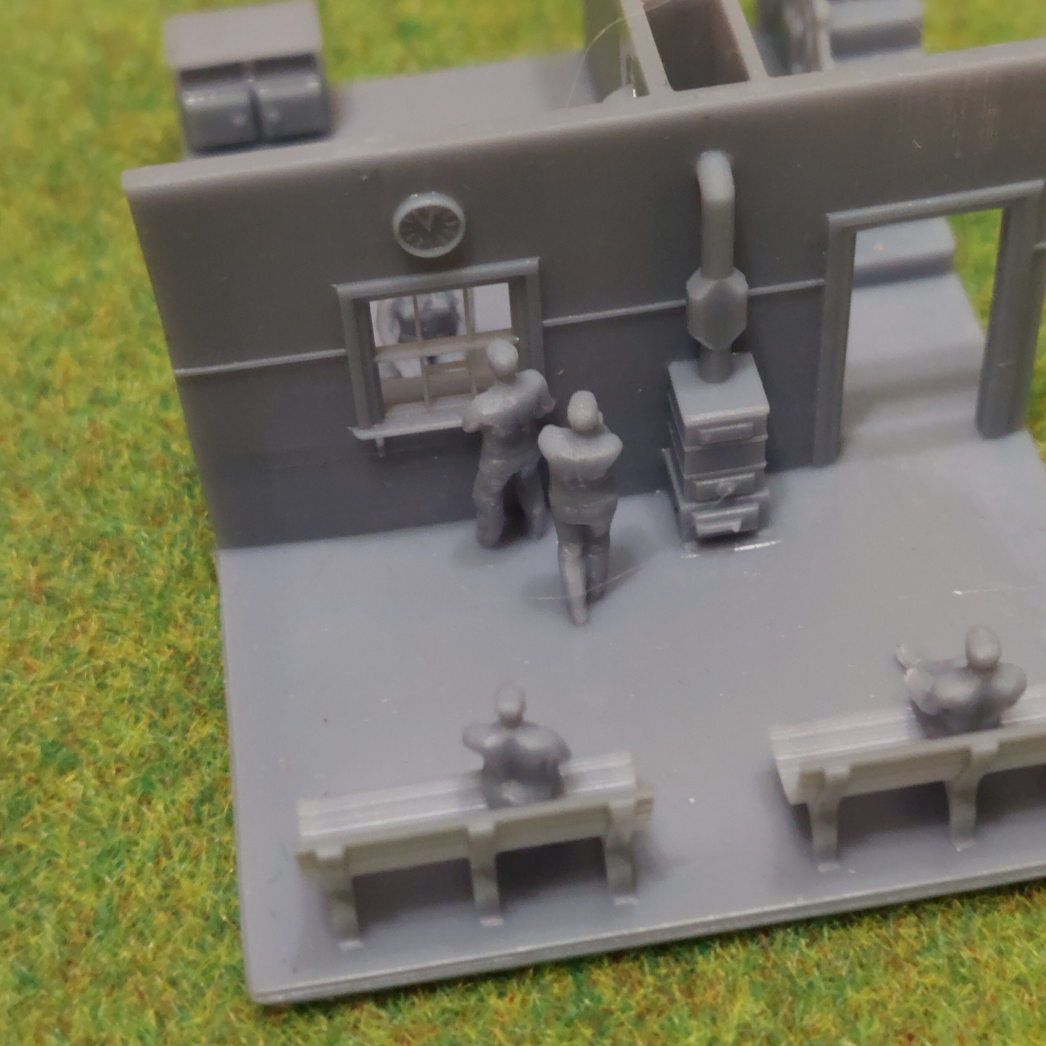 N Geraman narrow gauge station Widdern with internal - resin 3D print model_28