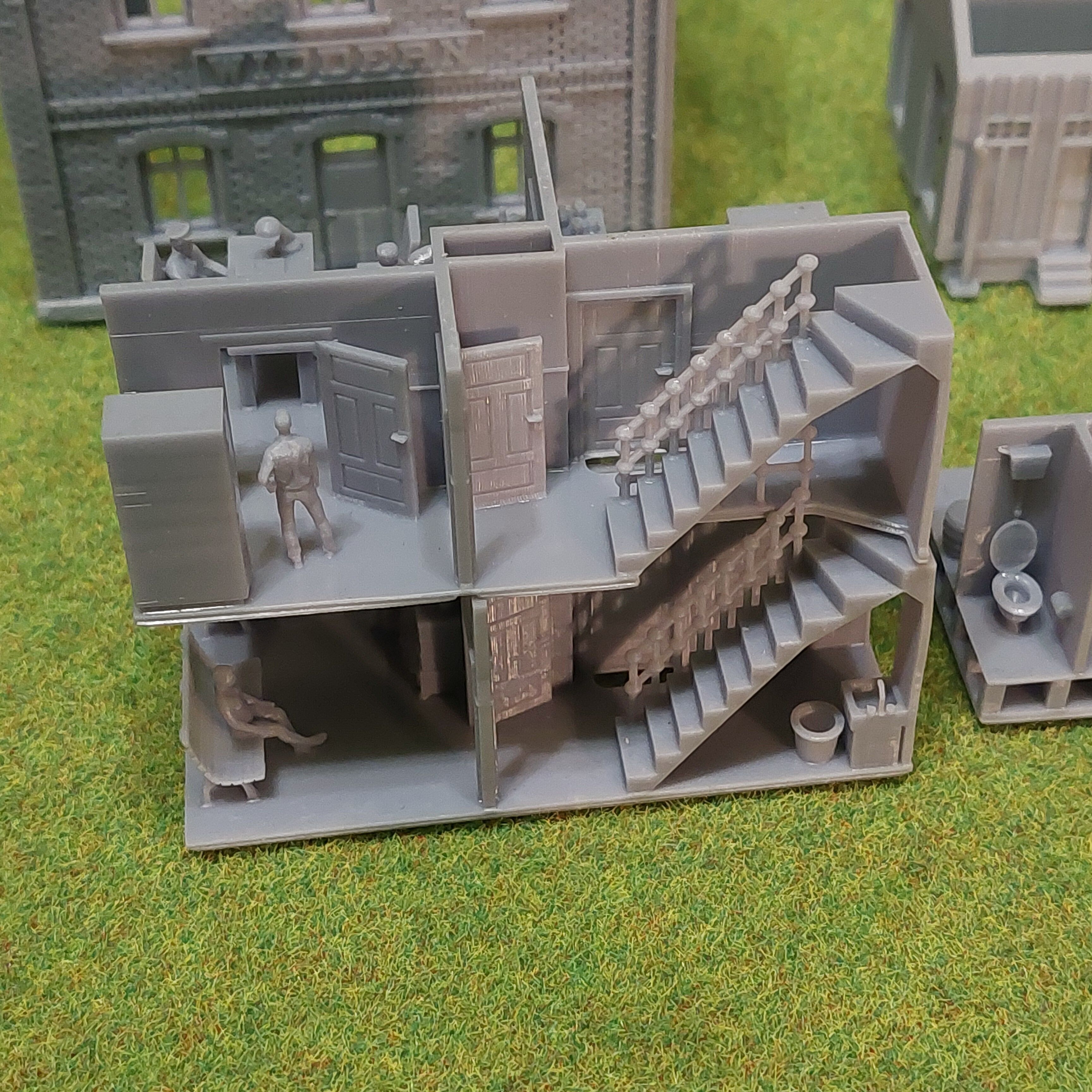 N Geraman narrow gauge station Widdern with internal - resin 3D print model_23