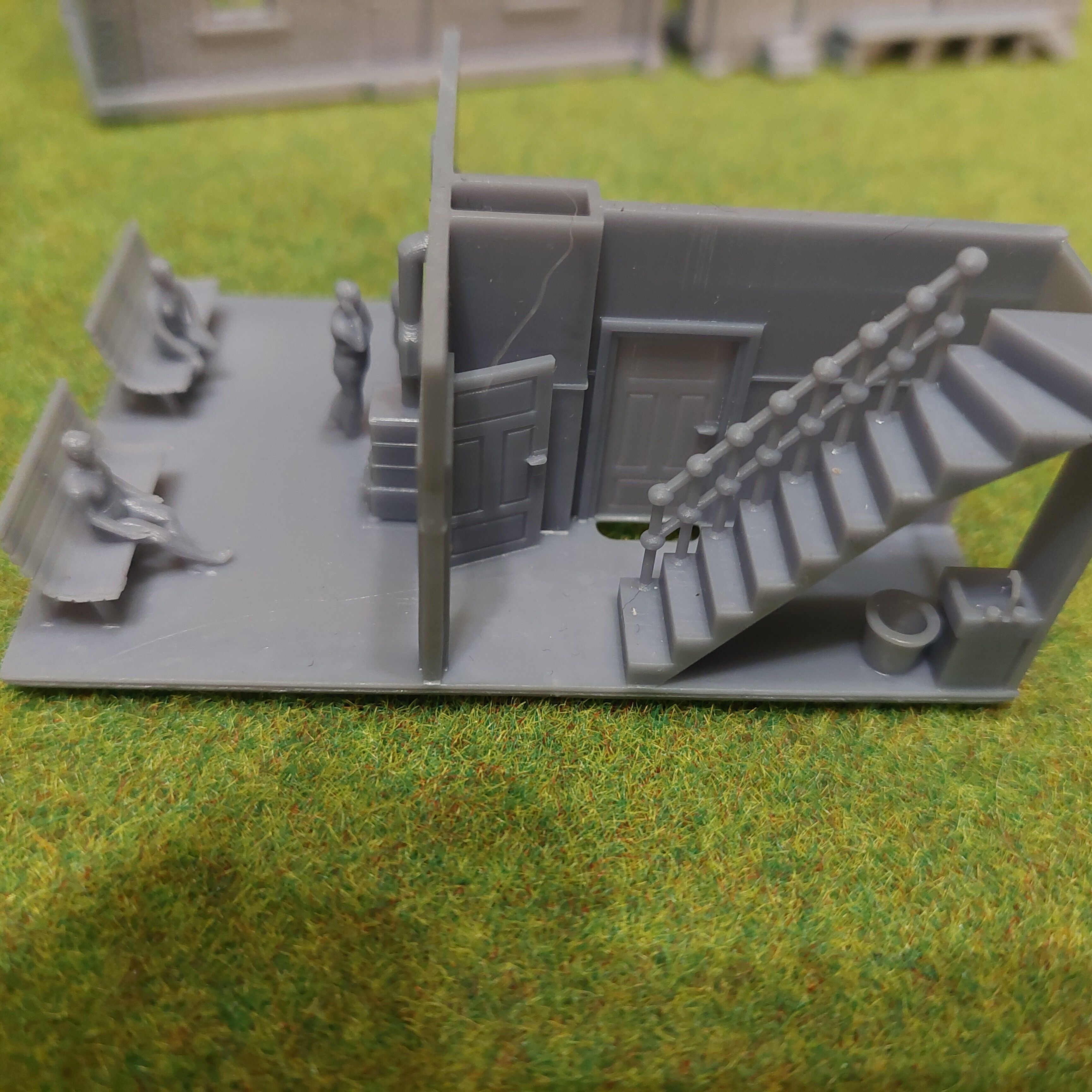 N Geraman narrow gauge station Widdern with internal - resin 3D print model_31
