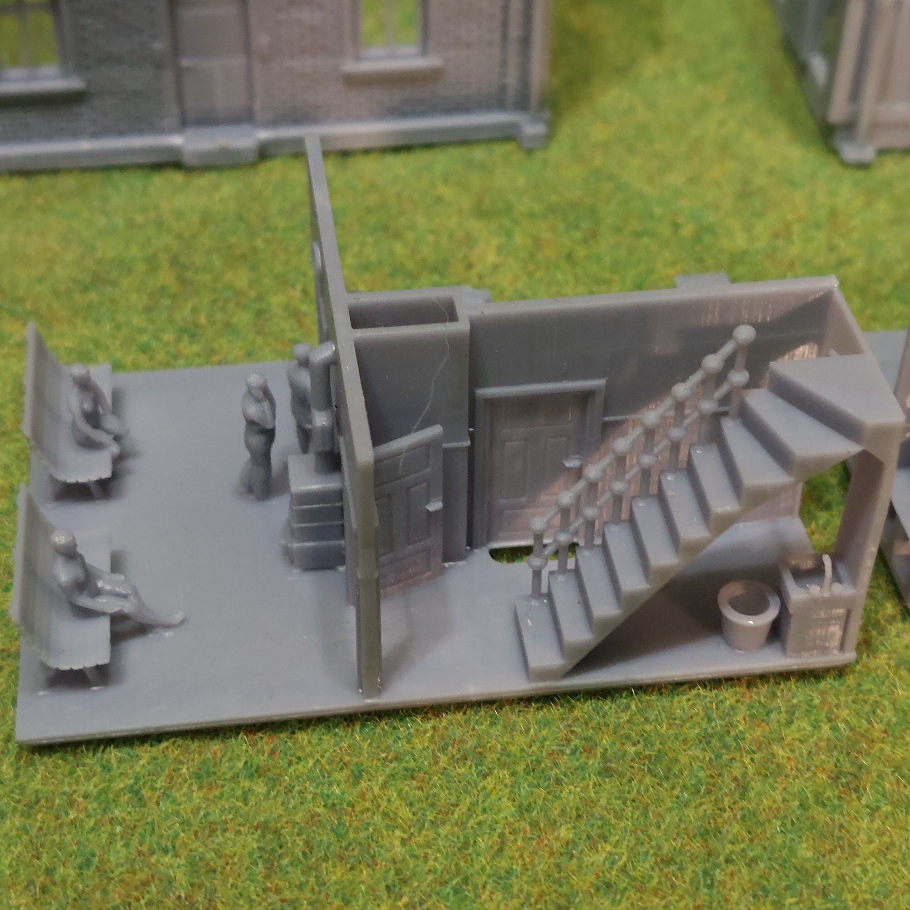 N Geraman narrow gauge station Widdern with internal - resin 3D print model_24