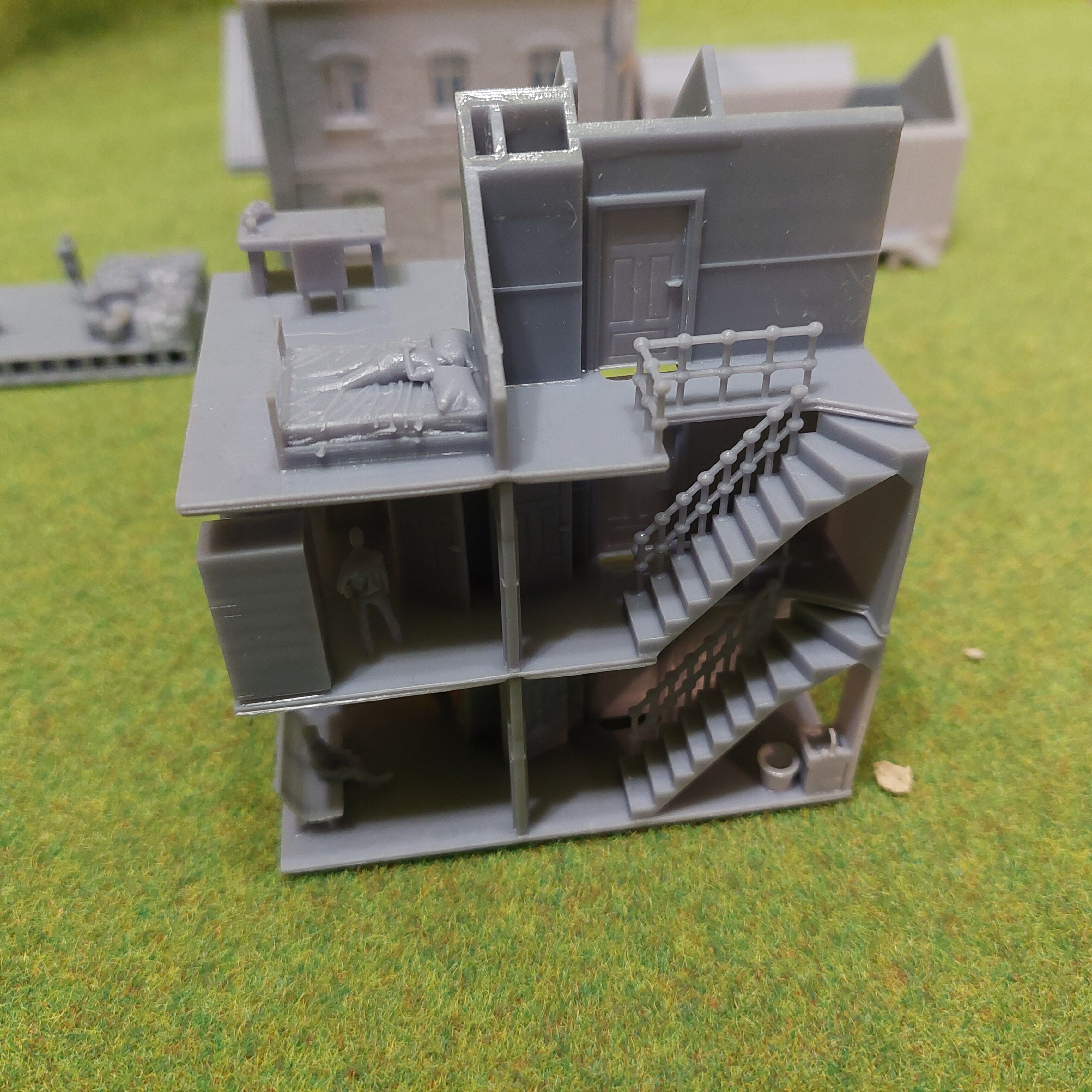 N Geraman narrow gauge station Widdern with internal - resin 3D print model_33
