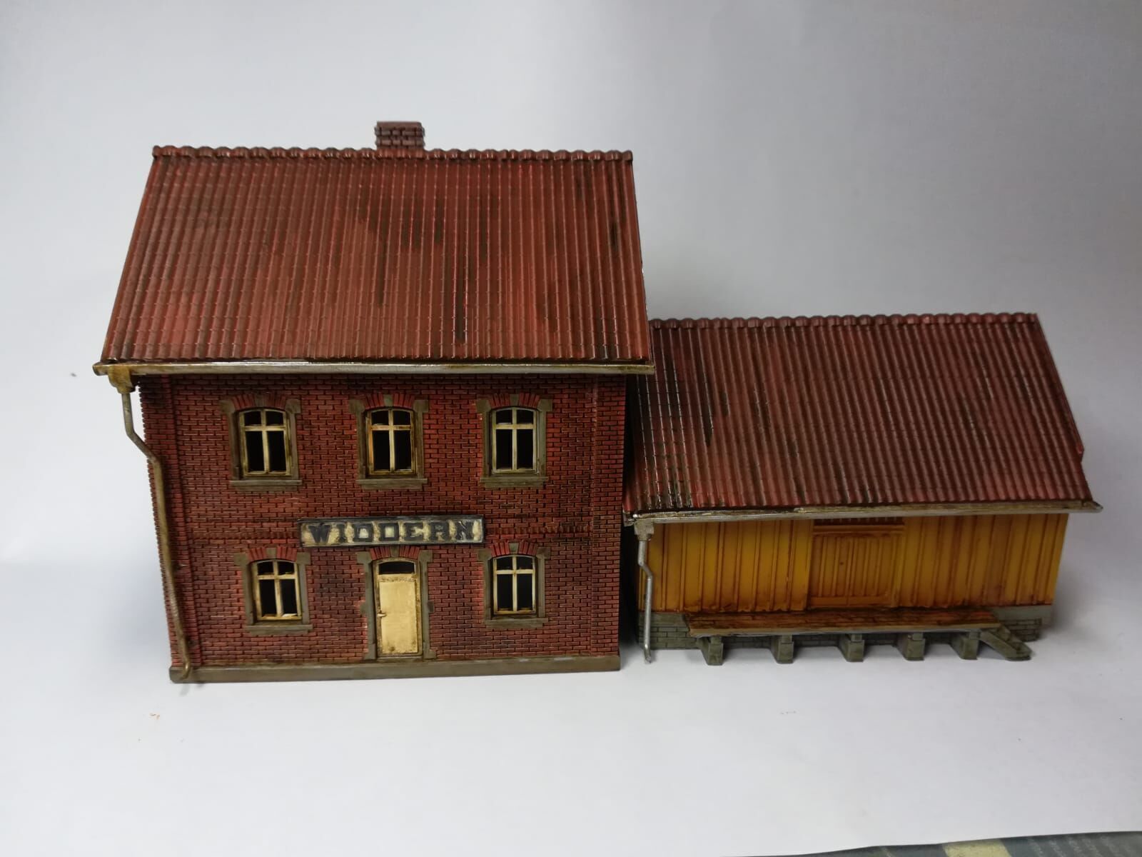 N Geraman narrow gauge station Widdern with internal - resin 3D print model_1