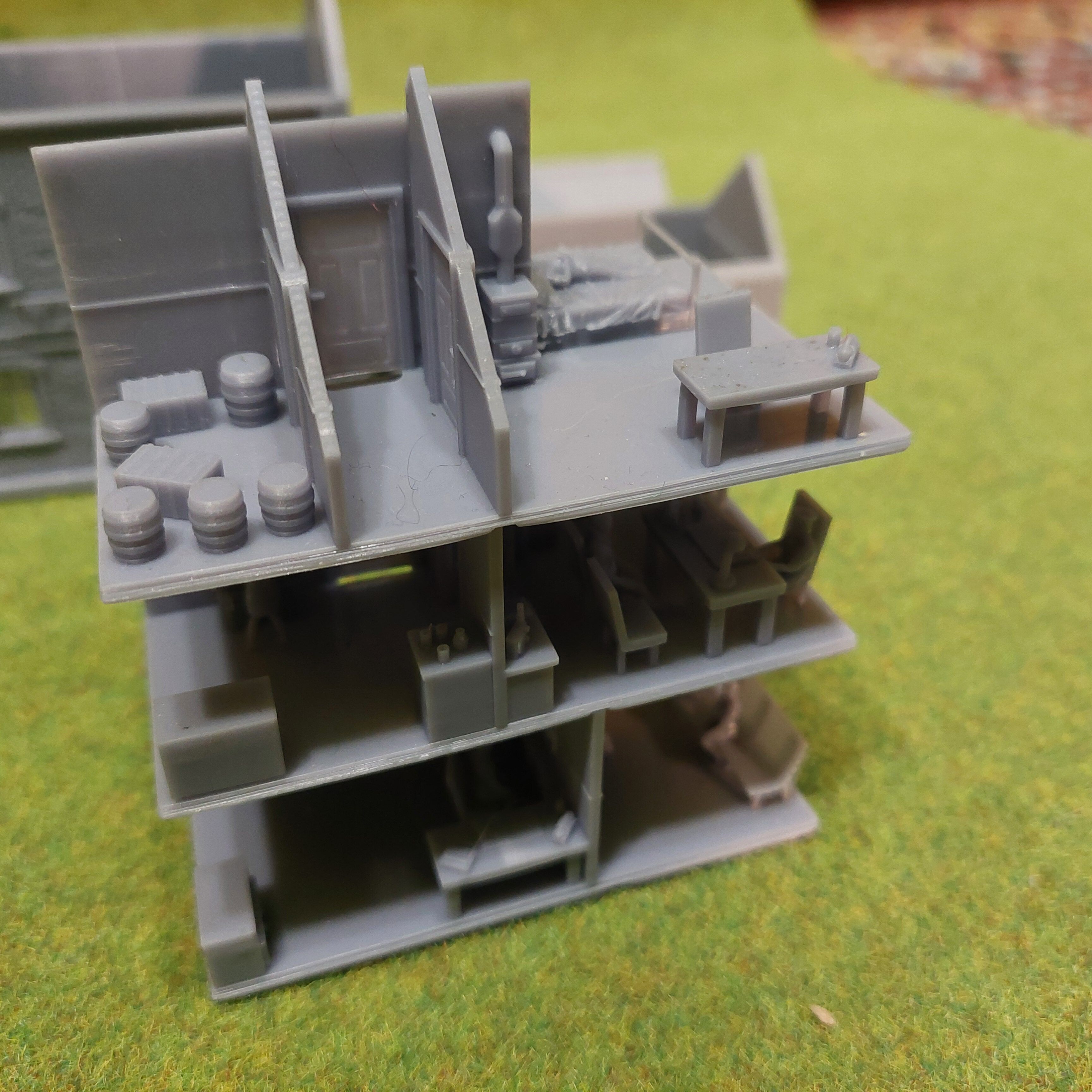 N Geraman narrow gauge station Widdern with internal - resin 3D print model_34