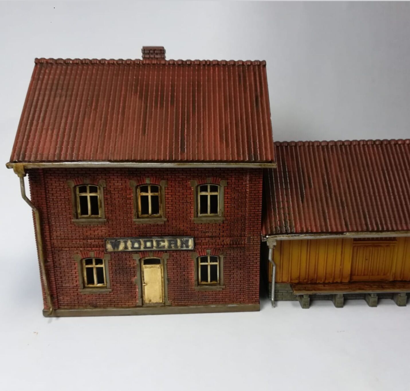 N Geraman narrow gauge station Widdern with internal - resin 3D print model_2