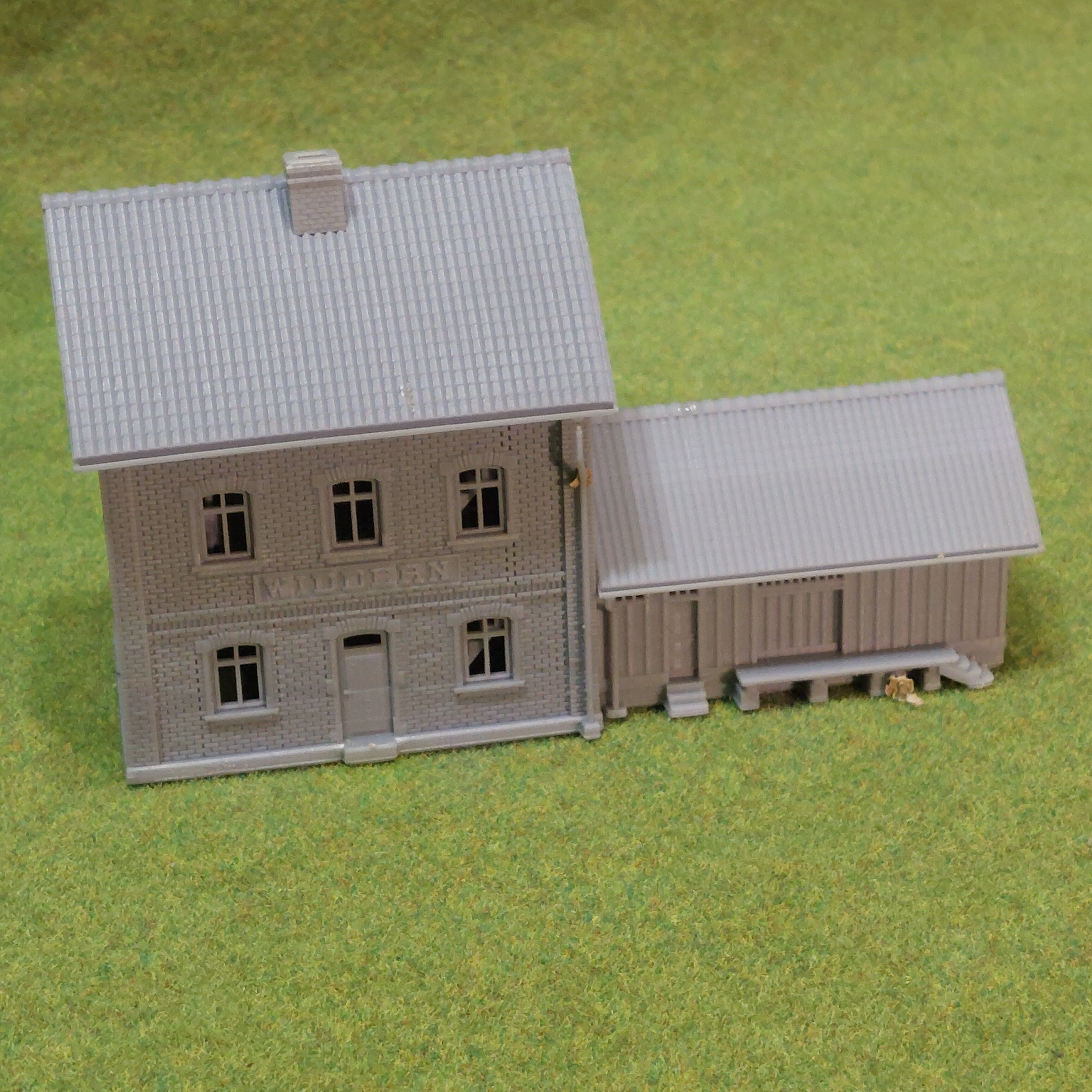 N Geraman narrow gauge station Widdern with internal - resin 3D print model_14