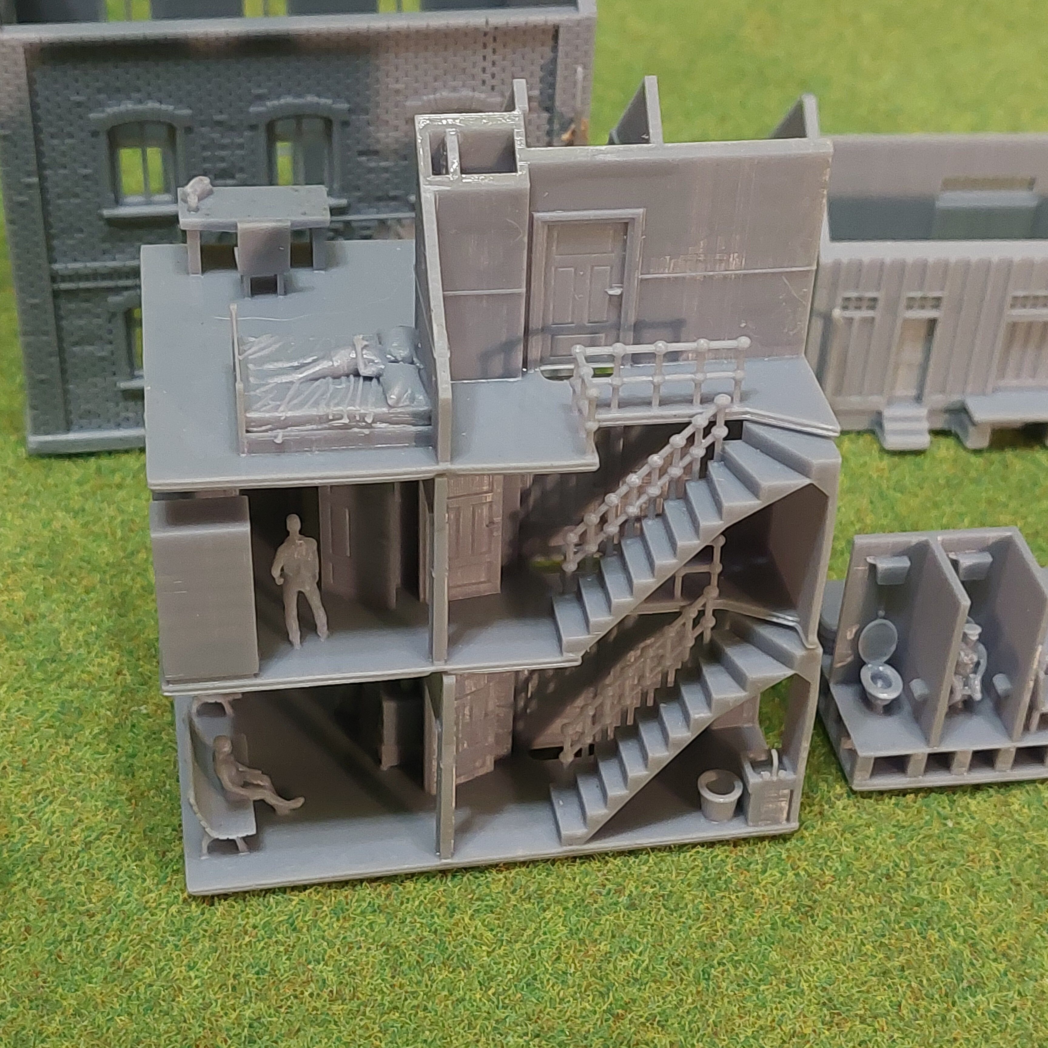 N Geraman narrow gauge station Widdern with internal - resin 3D print model_22