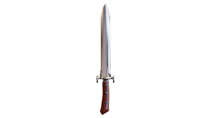 Realistic depiction of a medieval sword Low-poly 3D model
