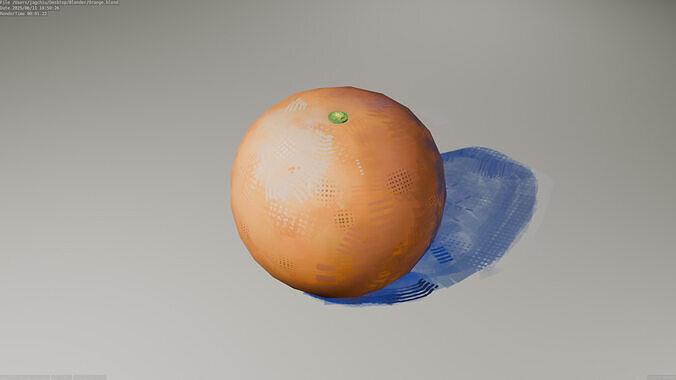 Handpainted Orange Low-poly 3D model