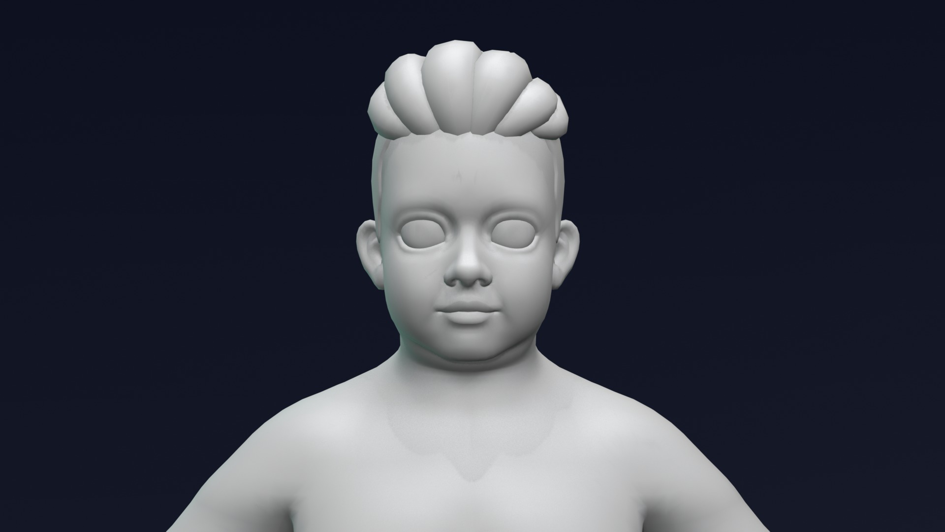 Cartoon Fat Human Body Base Mesh 3D Model 3D Model Collection_44