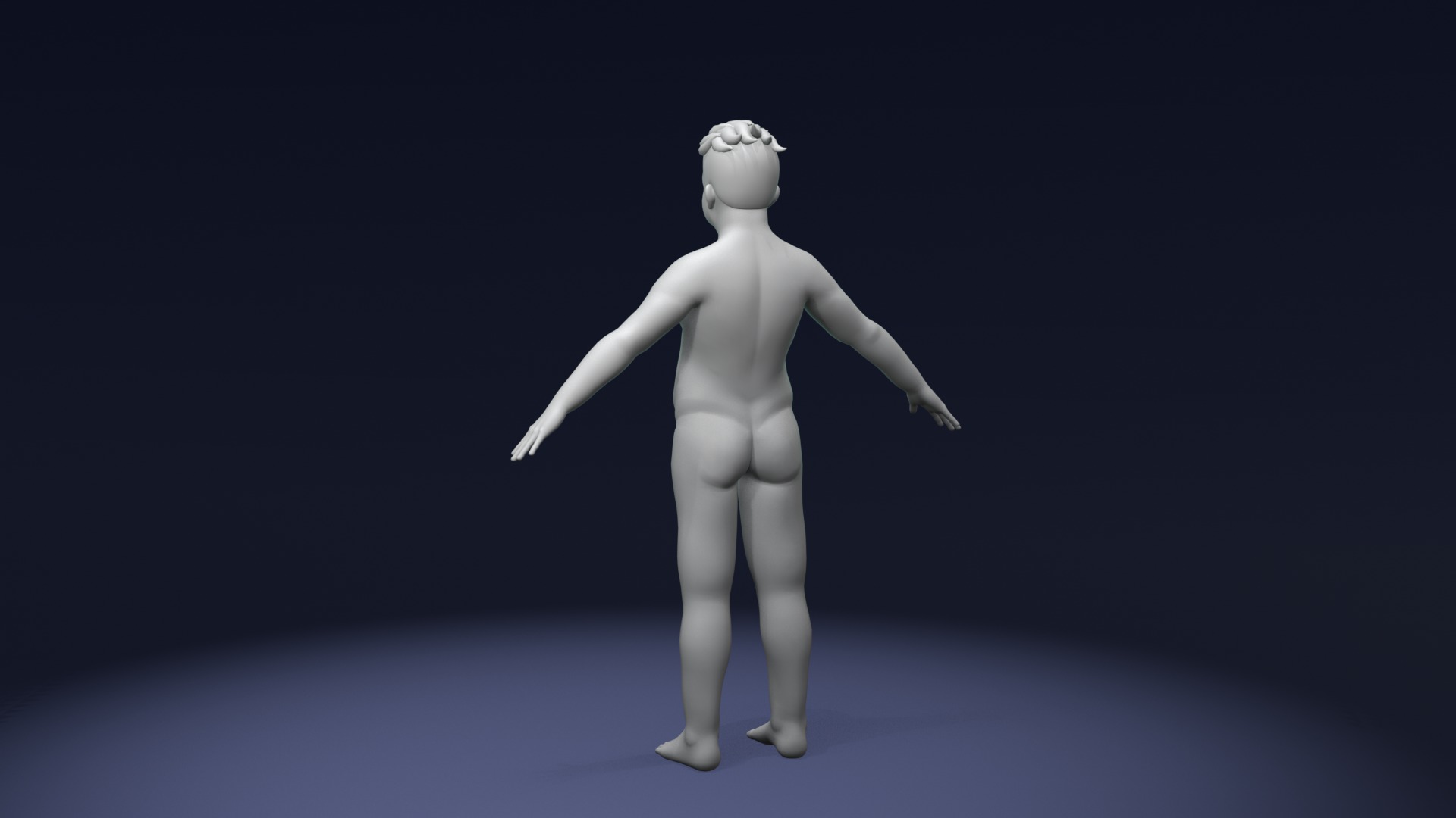 Cartoon Fat Human Body Base Mesh 3D Model 3D Model Collection_42