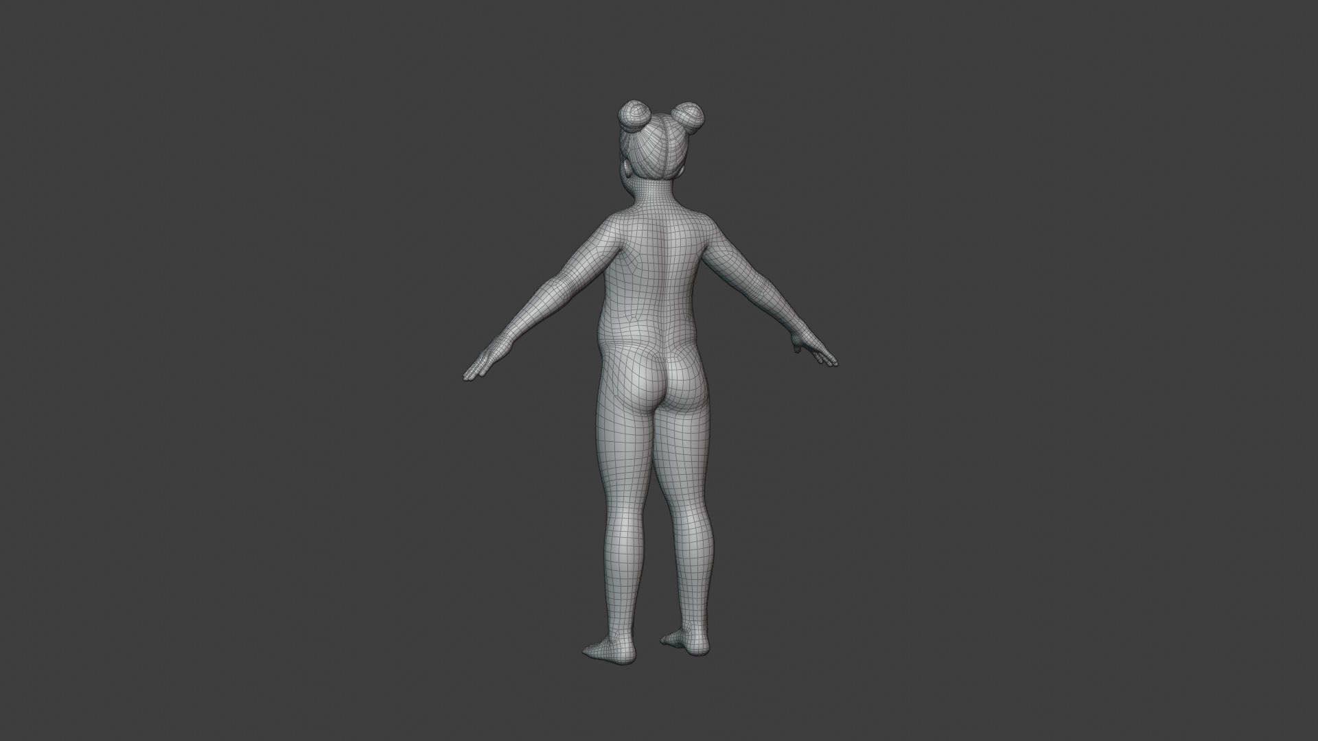 Cartoon Fat Human Body Base Mesh 3D Model 3D Model Collection_59
