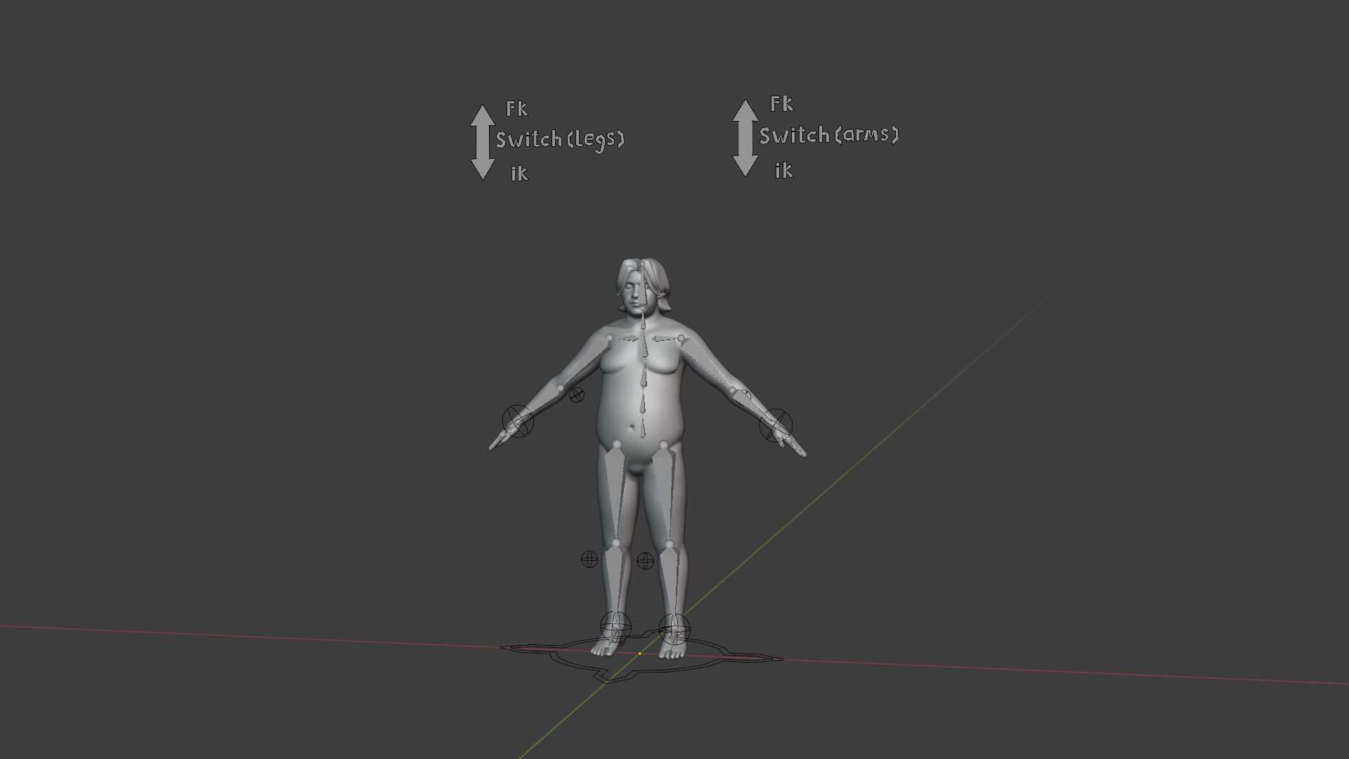 Cartoon Fat Human Body Base Mesh 3D Model 3D Model Collection_24