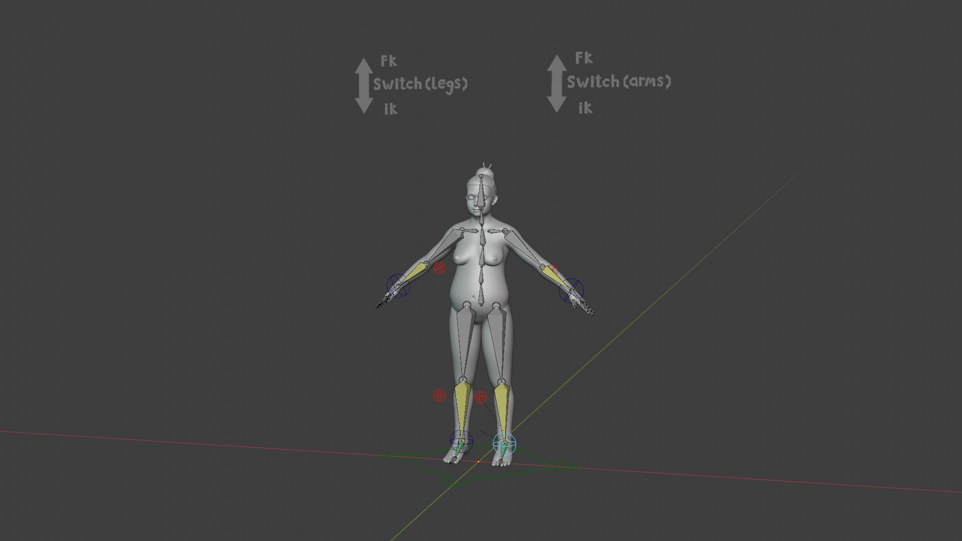 Cartoon Fat Human Body Base Mesh 3D Model 3D Model Collection_37
