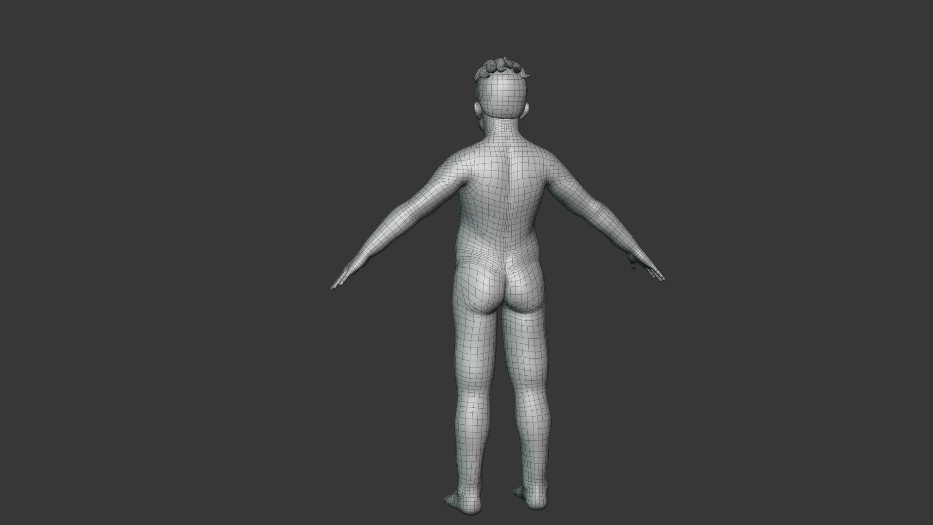 Cartoon Fat Human Body Base Mesh 3D Model 3D Model Collection_47