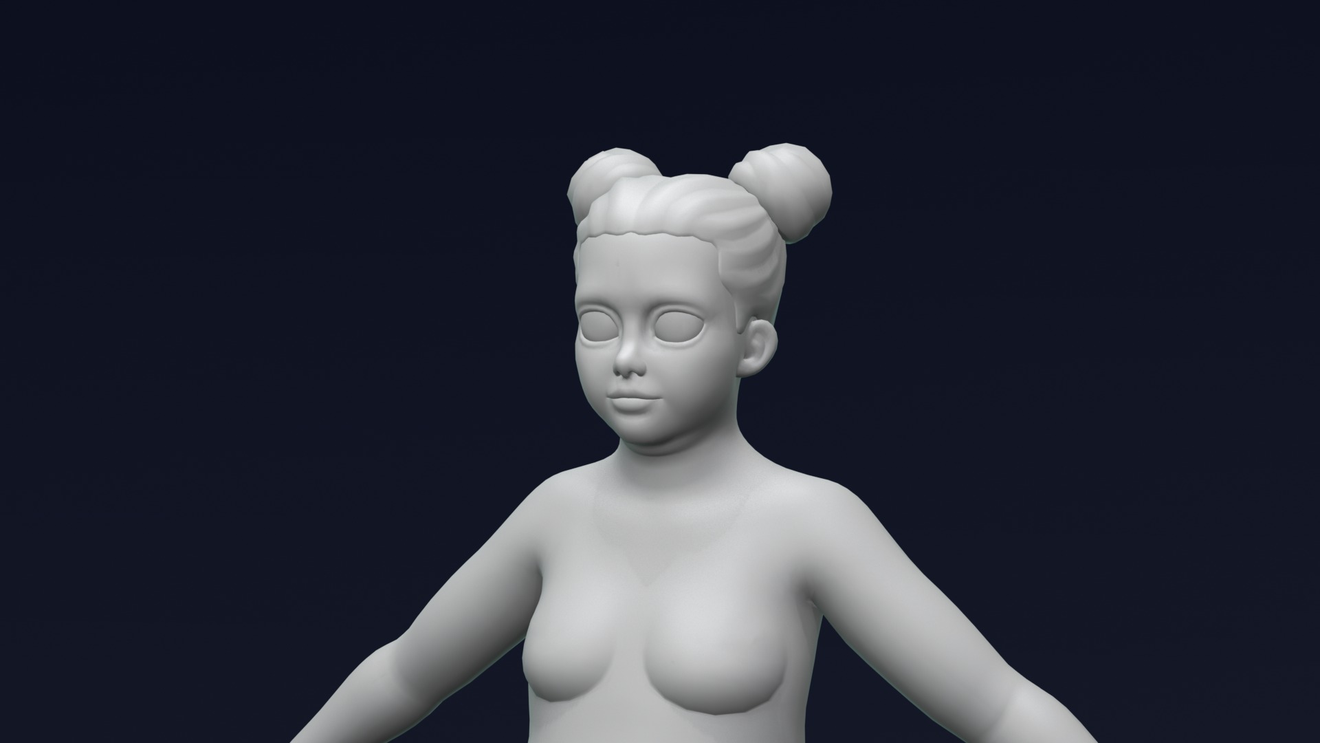 Cartoon Fat Human Body Base Mesh 3D Model 3D Model Collection_55