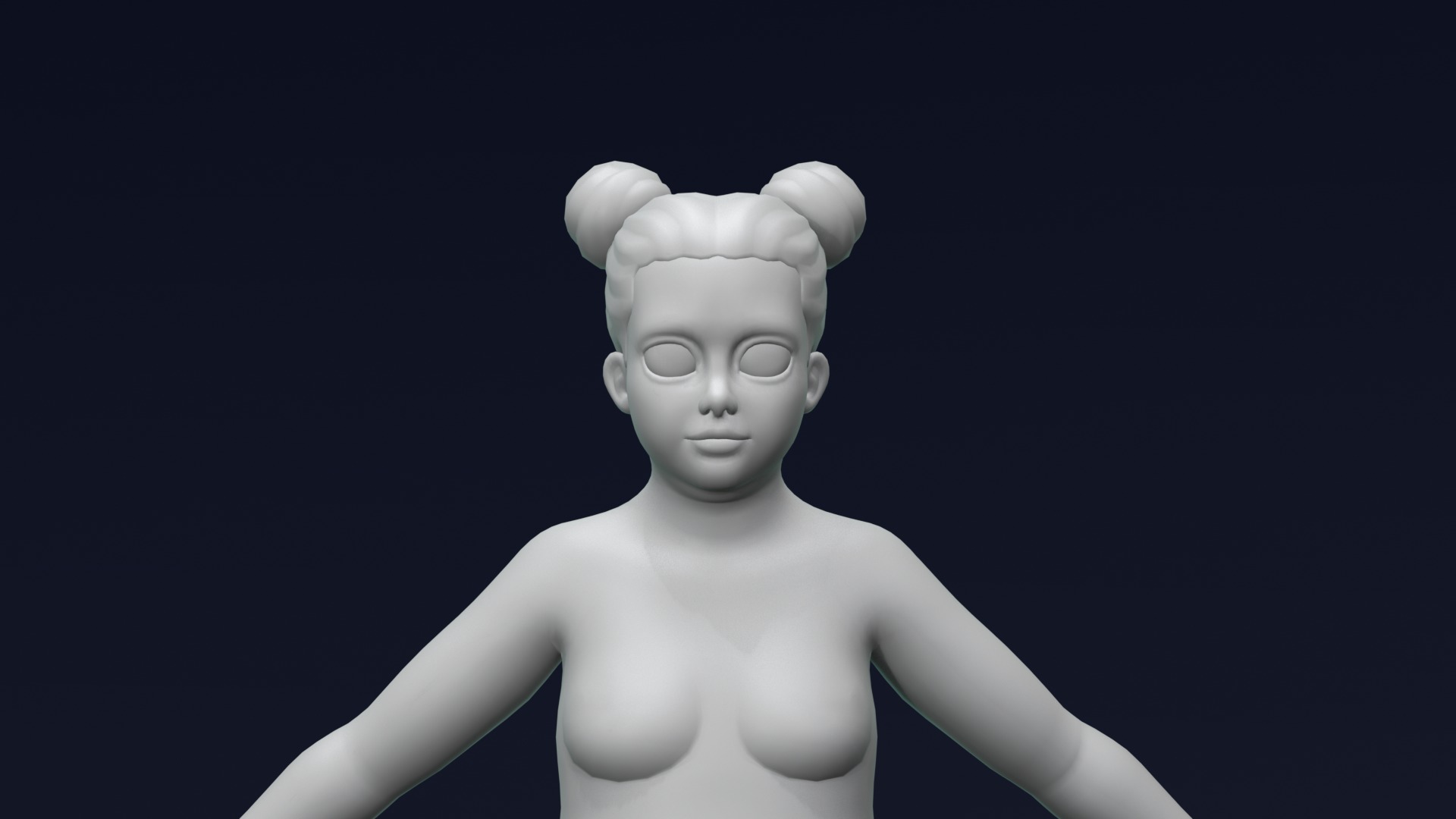 Cartoon Fat Human Body Base Mesh 3D Model 3D Model Collection_56