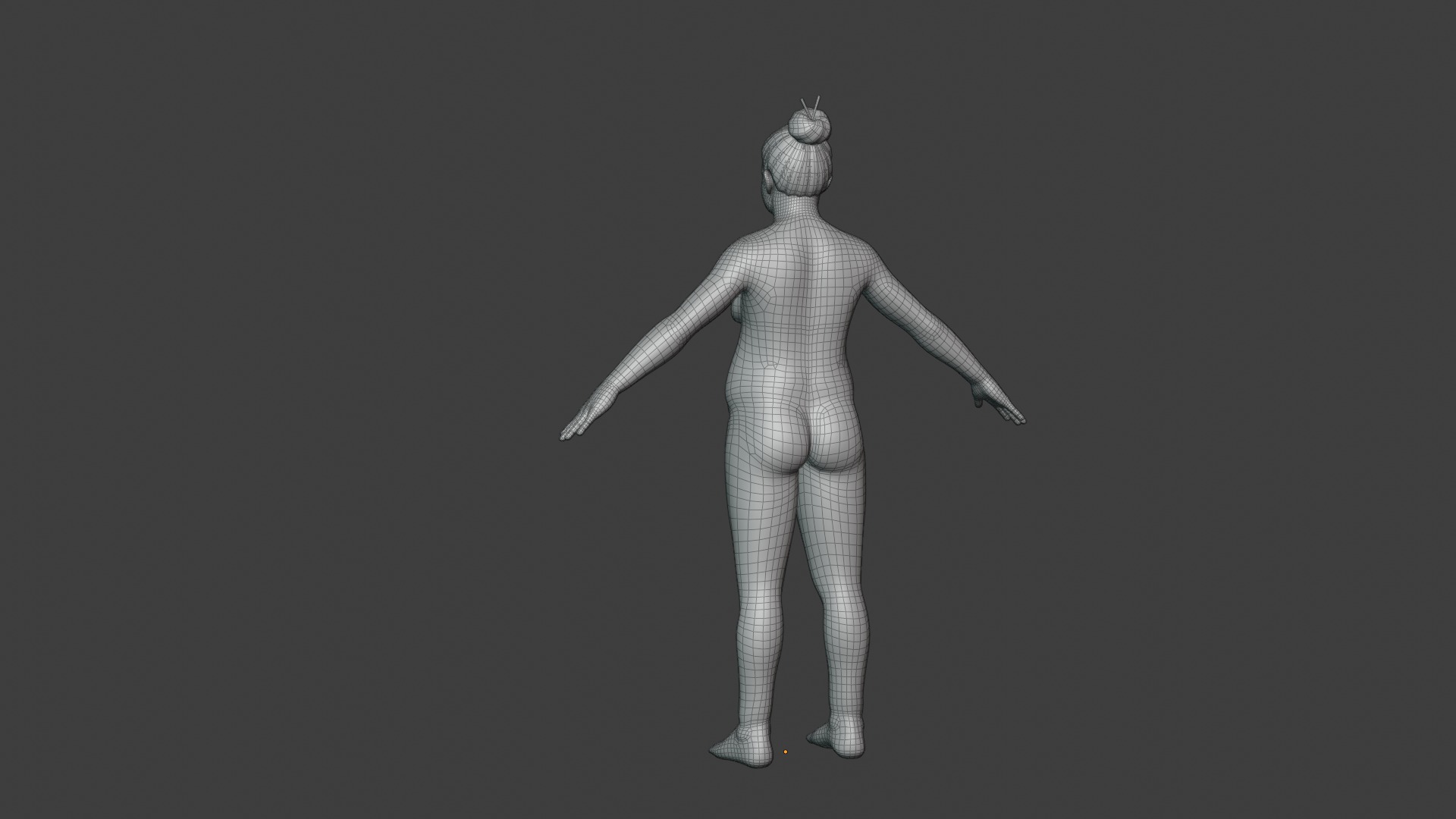Cartoon Fat Human Body Base Mesh 3D Model 3D Model Collection_35