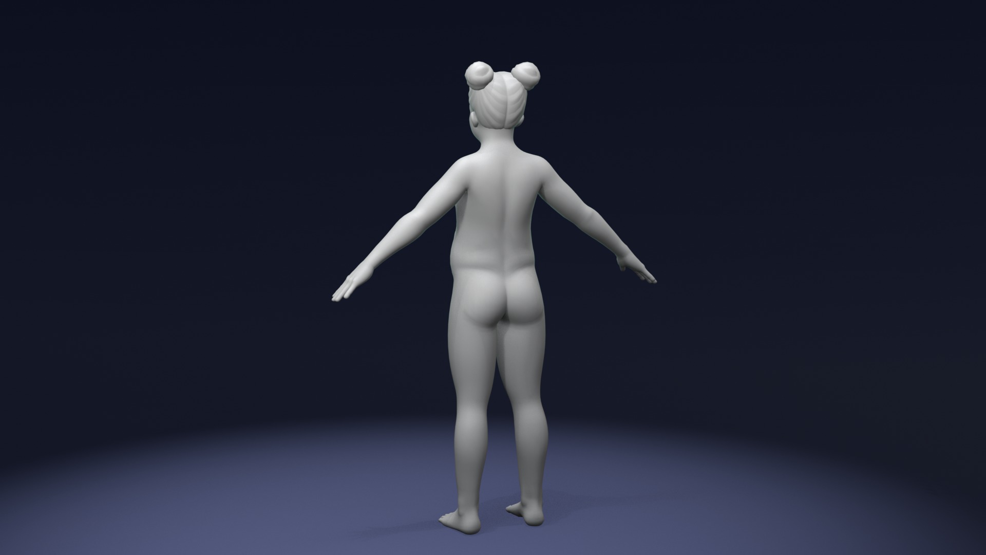 Cartoon Fat Human Body Base Mesh 3D Model 3D Model Collection_54