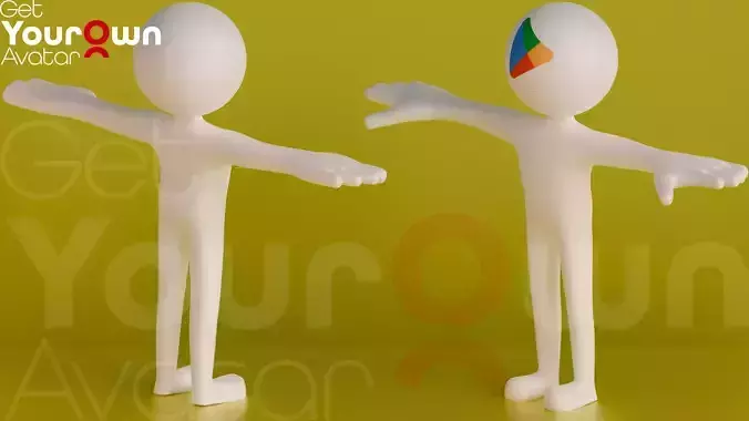 Play Bot Rigged 3D Android Character for Games Blender