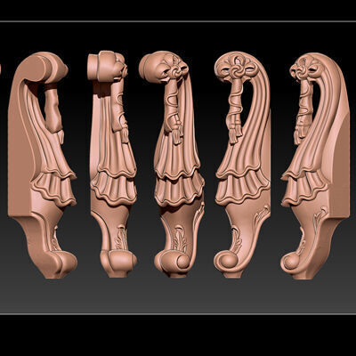 Classic Table and Chair Leg Model Kit - 062 3D print model_23