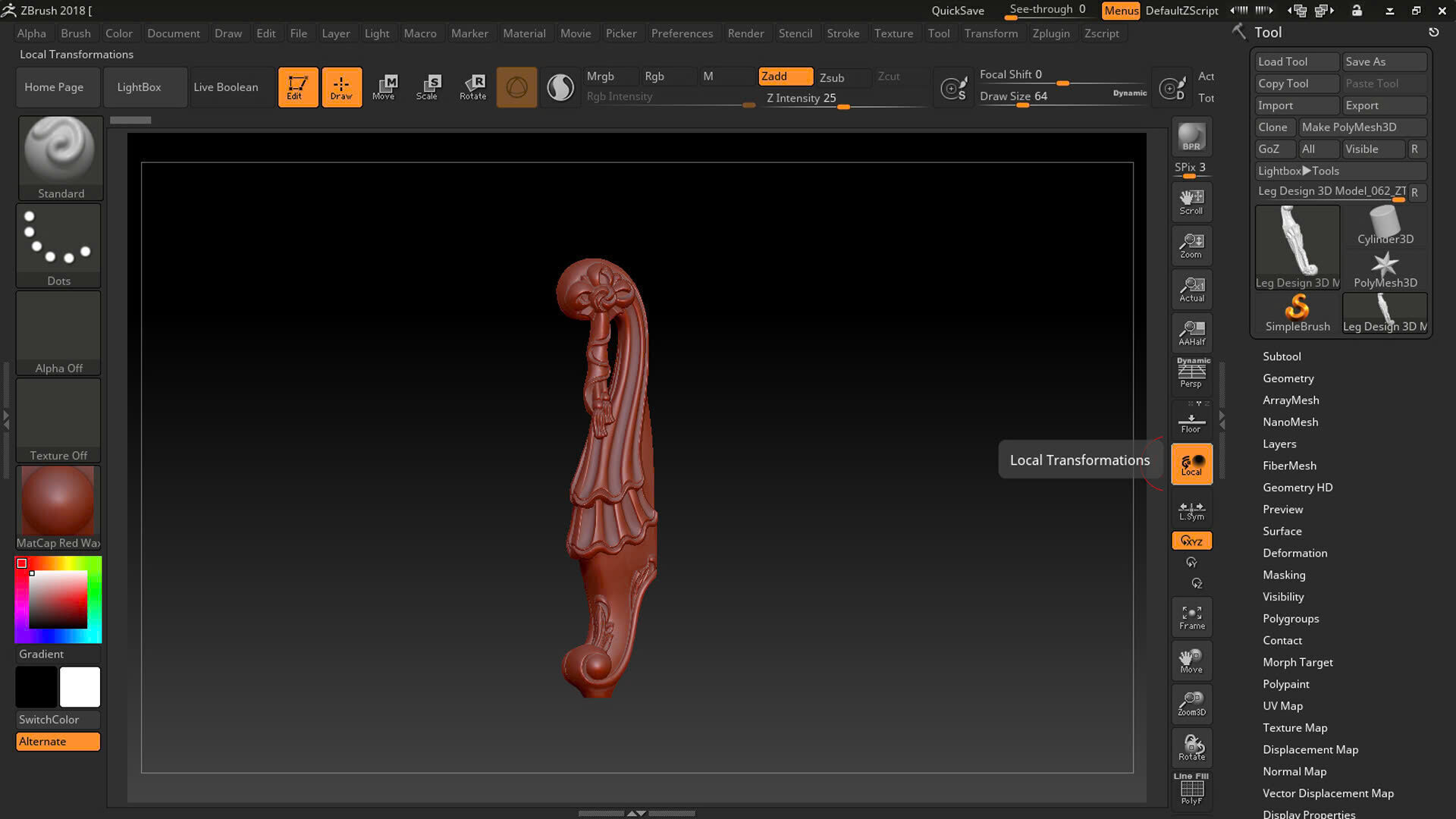 Classic Table and Chair Leg Model Kit - 062 3D print model_25