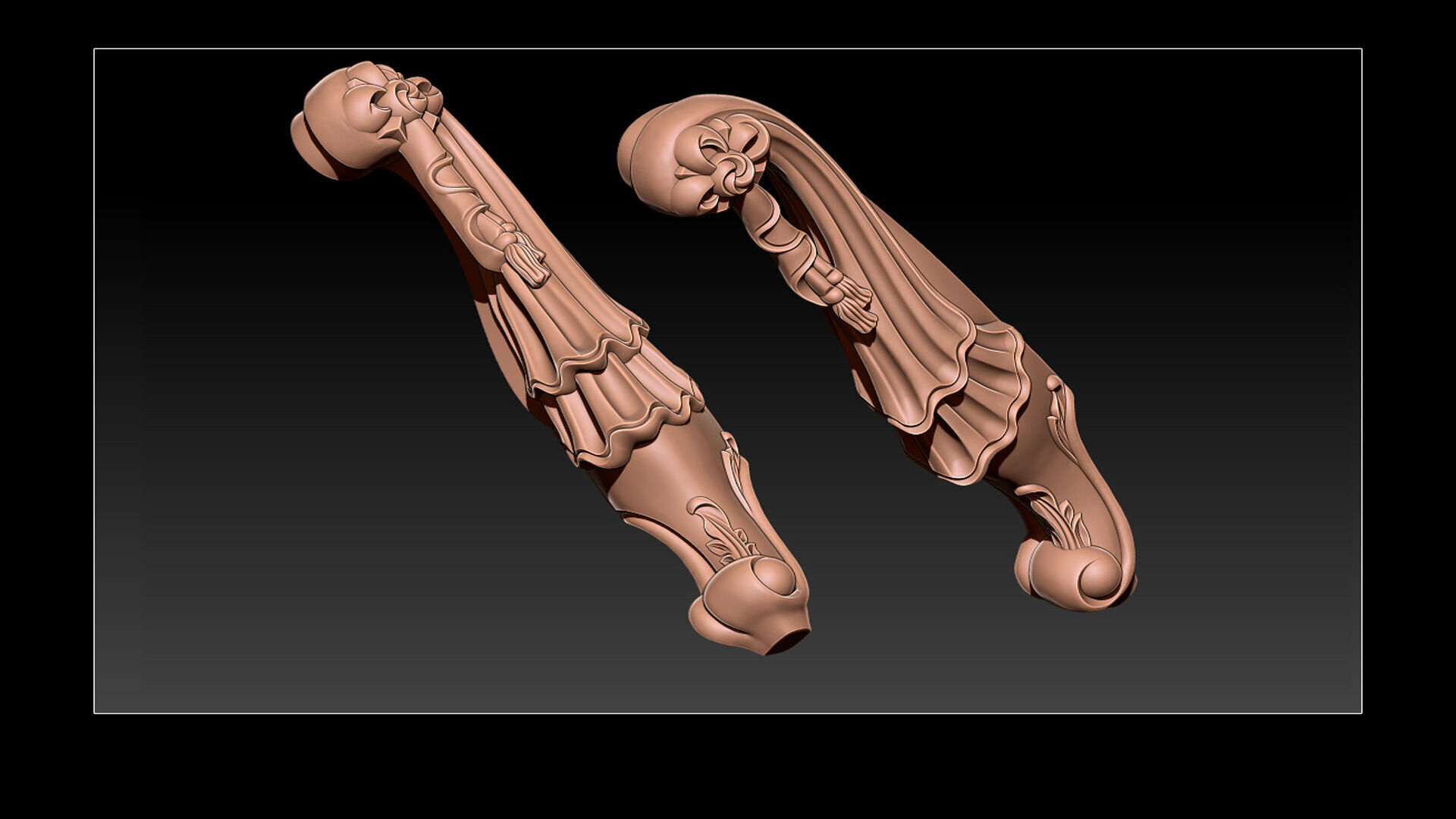 Classic Table and Chair Leg Model Kit - 062 3D print model_10