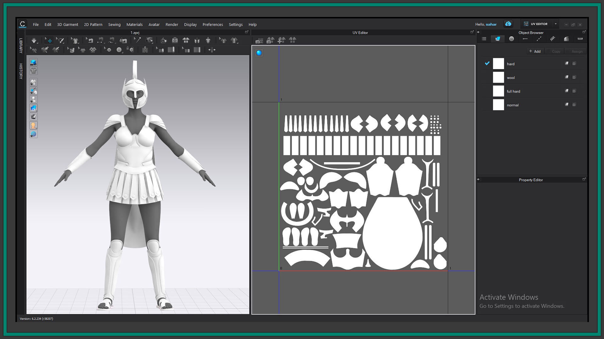female spartan outfit with texture 3D model_6
