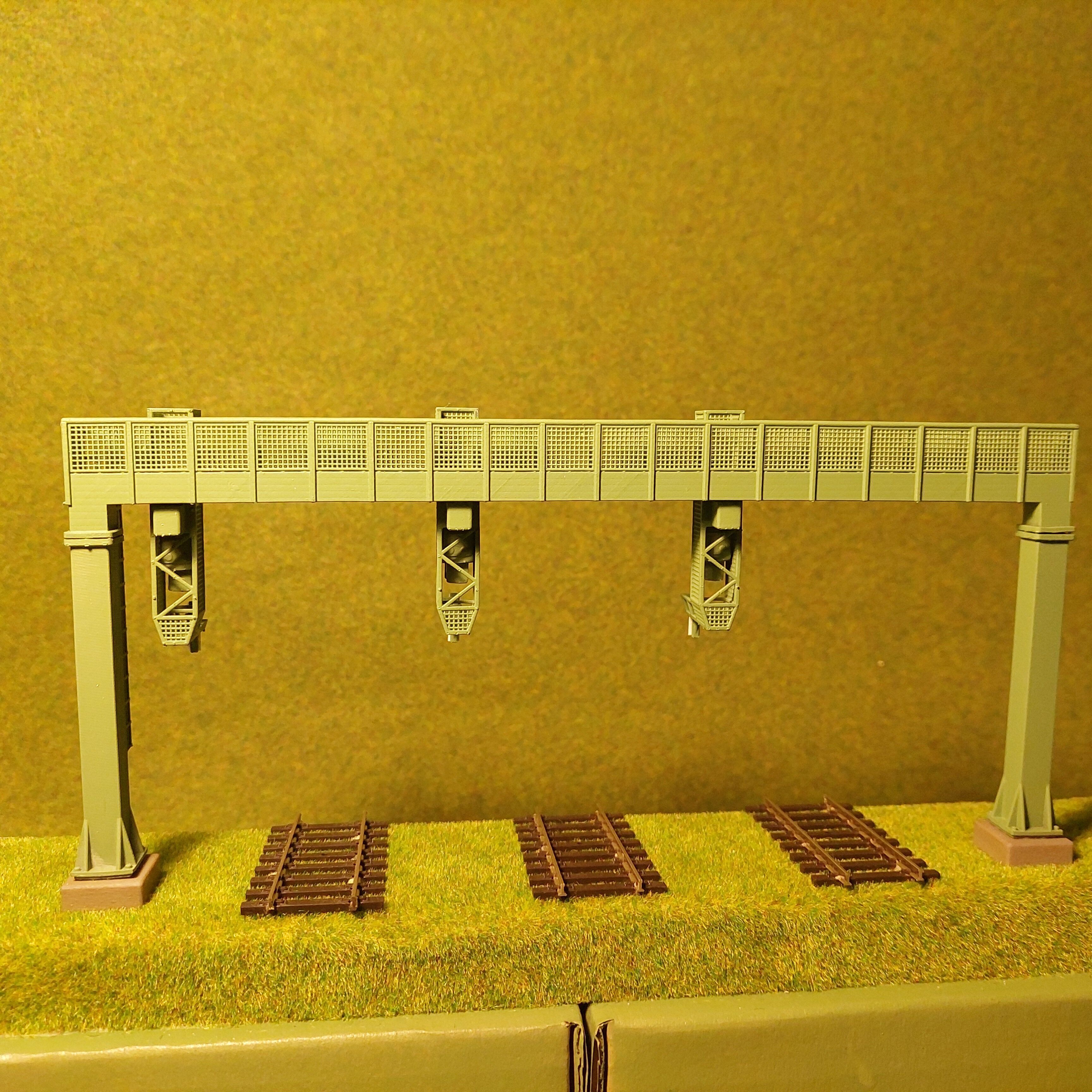 H0 scale DB HV triple Signal Bridge Hp0 Hp1 - resin 3D print model_4