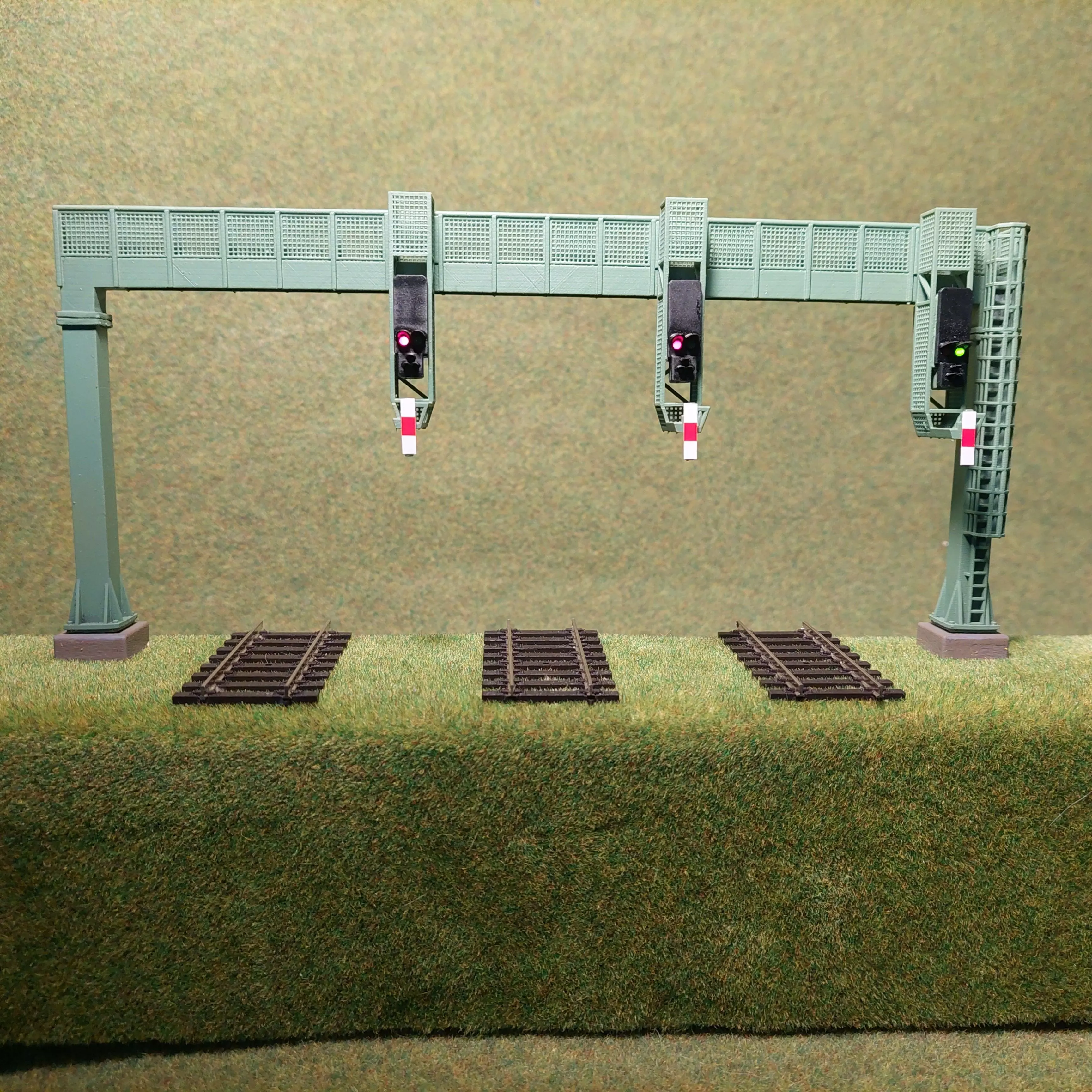 H0 scale DB HV triple Signal Bridge Hp0 Hp1 - resin 3D print model_0