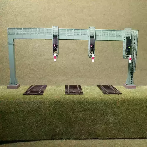 H0 scale DB HV triple Signal Bridge Hp0 Hp1 - resin