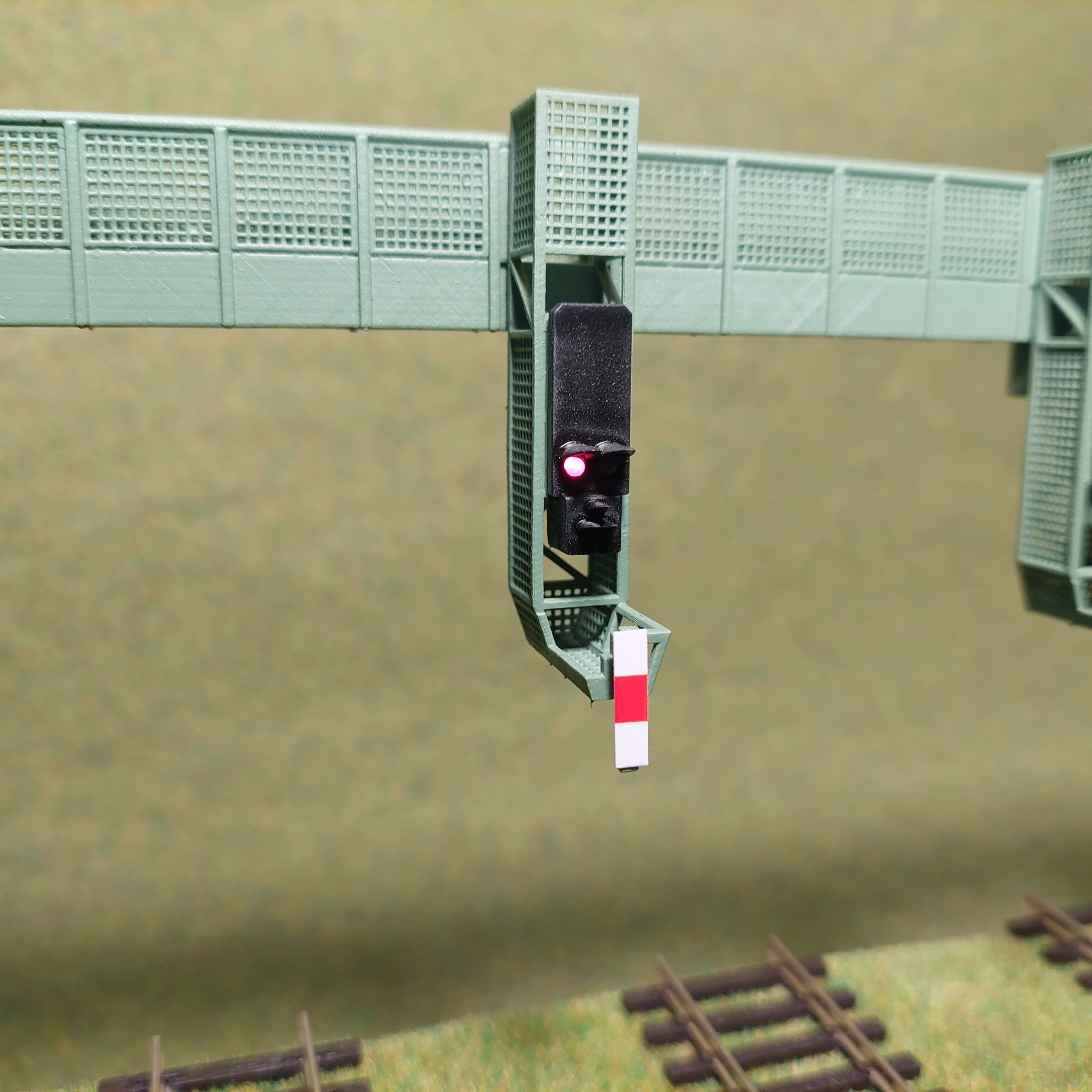 H0 scale DB HV triple Signal Bridge Hp0 Hp1 - resin 3D print model_1